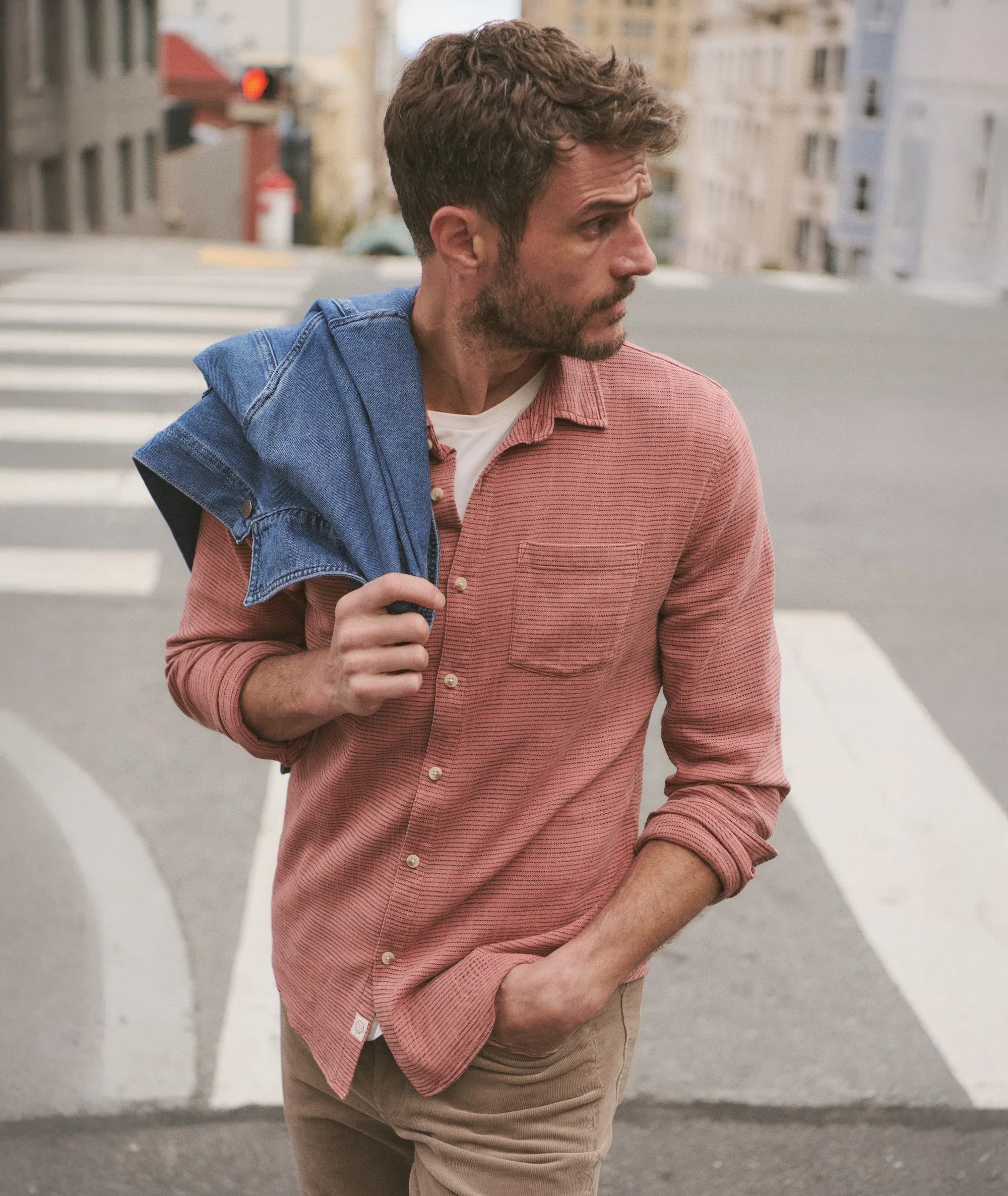 Stretch Selvage Long Sleeve Shirt sold by Marine Layer product image thumbnail 2