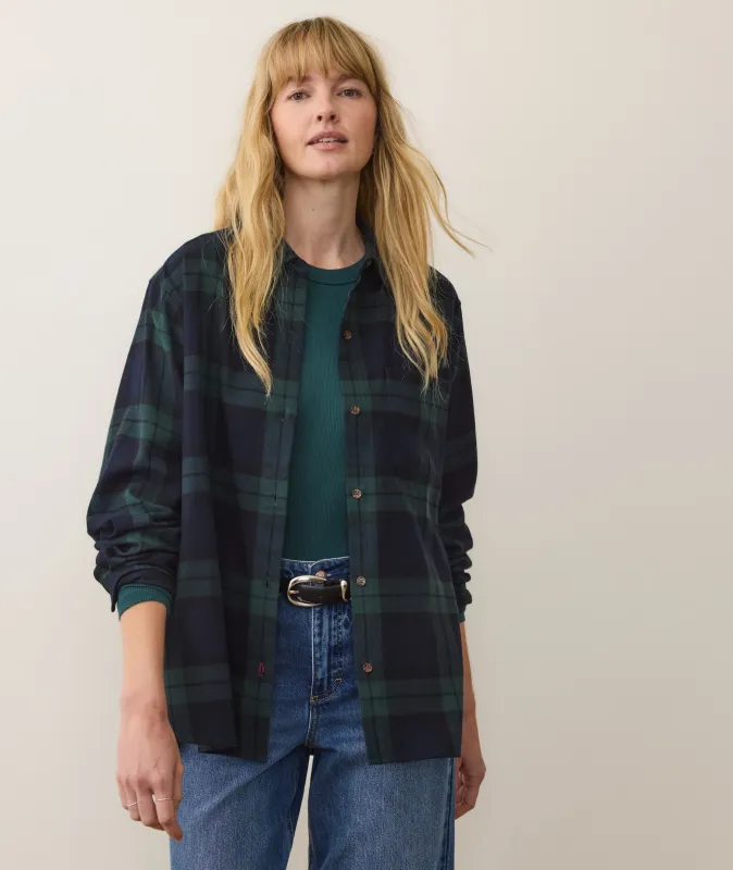 Jane Relaxed Cotton Shirt made by Marine Layer