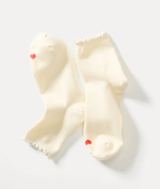 Ruffle Crew Sock made by Marine Layer