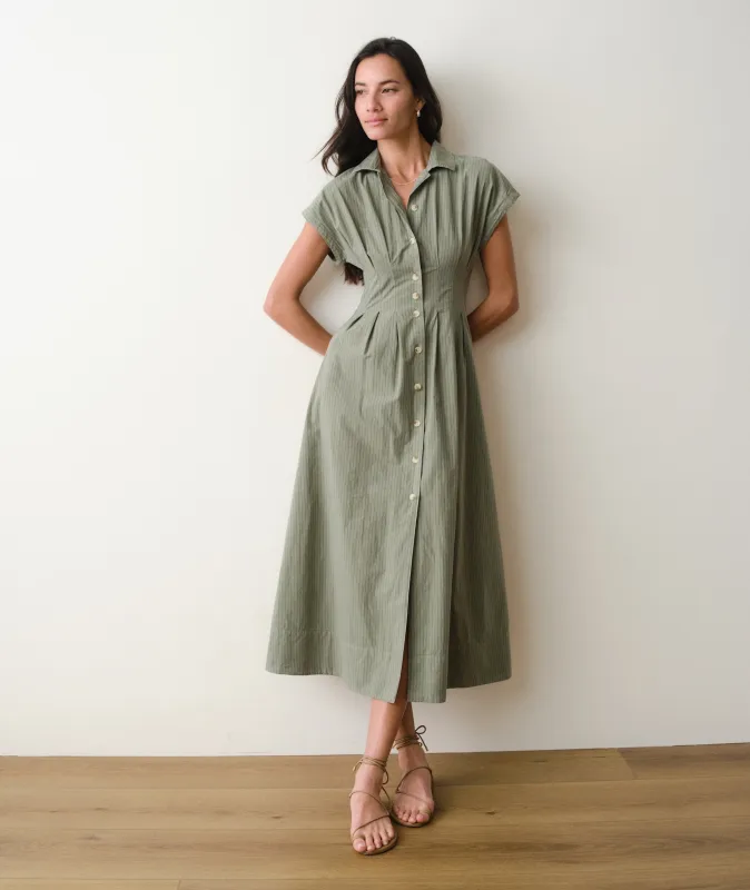 Arden Midi Shirt Dress made by Marine Layer