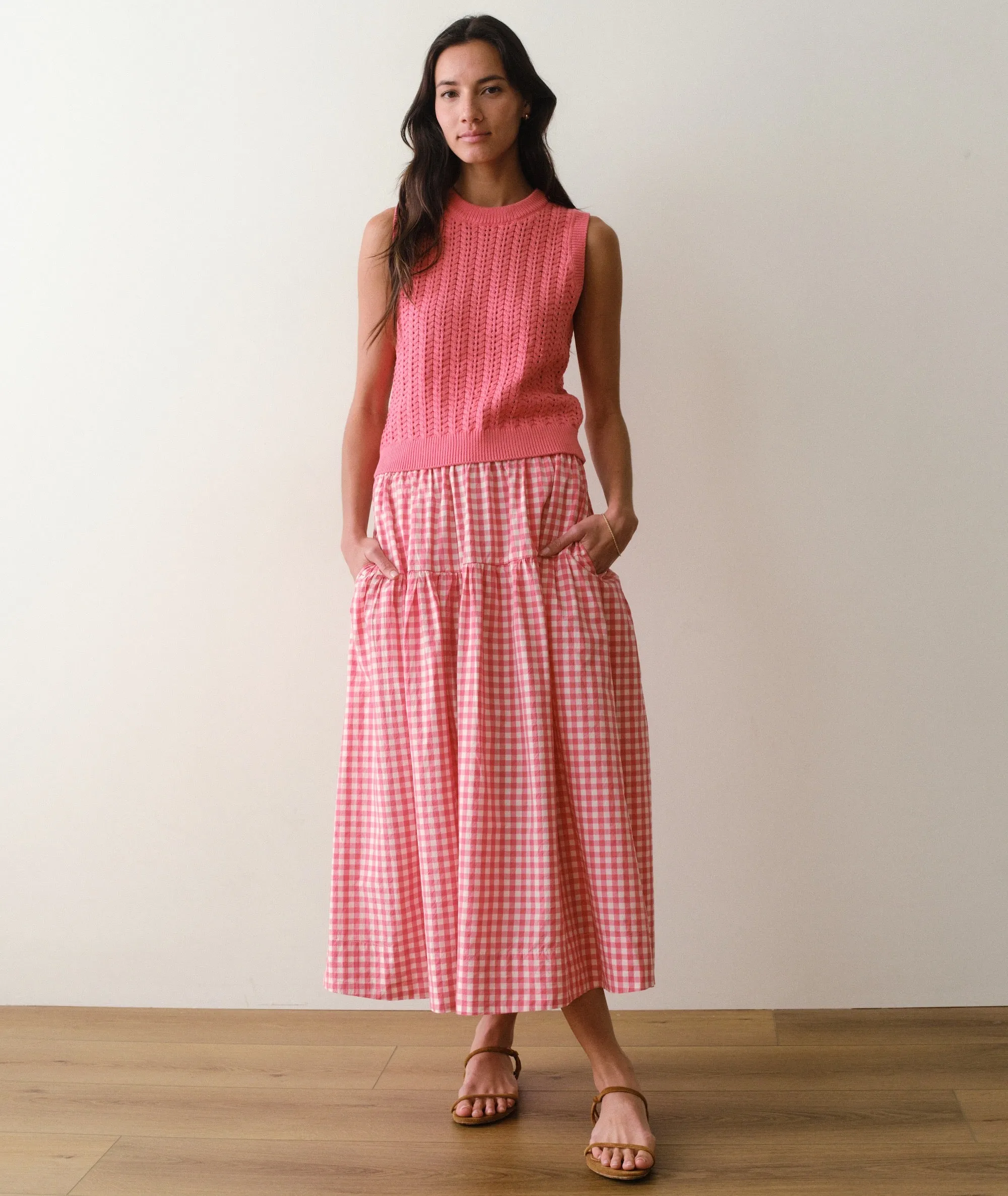 Mina Pointelle Sweater Tank sold by Marine Layer product image thumbnail 4