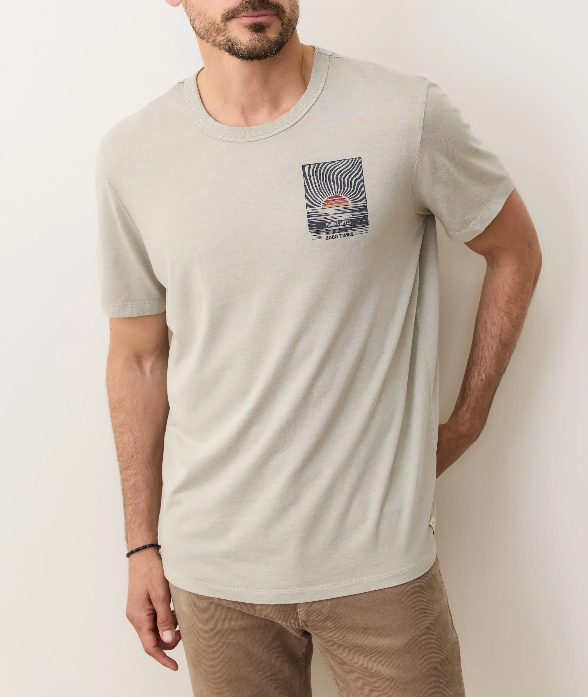Signature Crew Graphic Tee sold by Marine Layer product image thumbnail 5