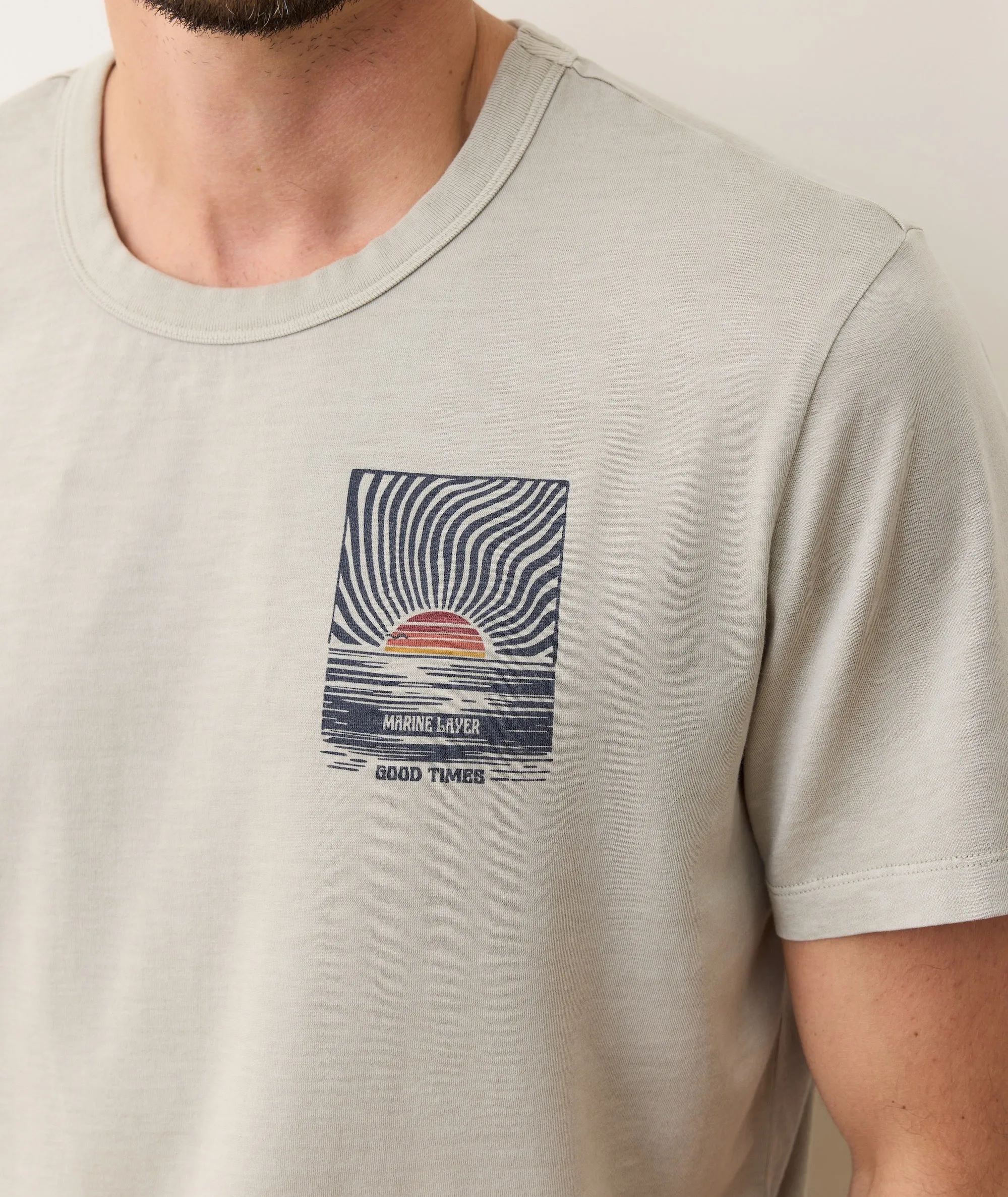 Signature Crew Graphic Tee sold by Marine Layer product image thumbnail 4