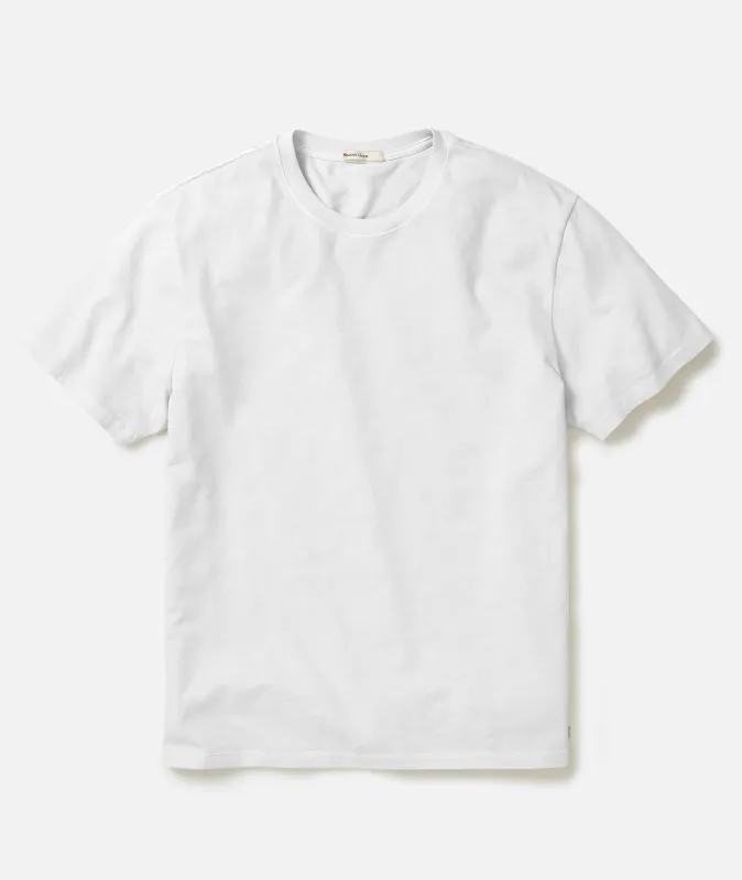 Men's Luxe Jersey Relaxed Tee in Bright White made by Marine Layer