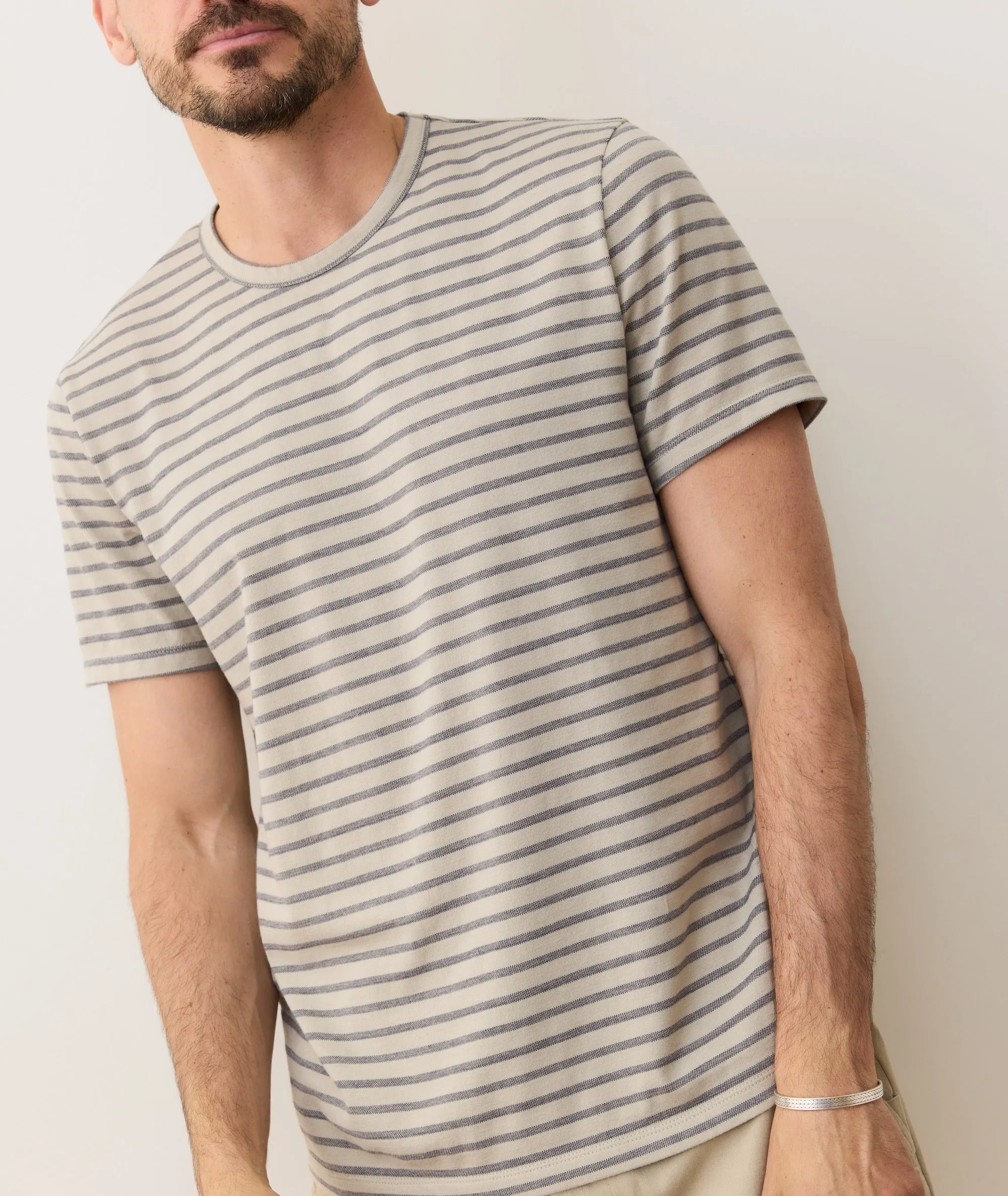 Signature Jacquard Crew Tee sold by Marine Layer product image thumbnail 2
