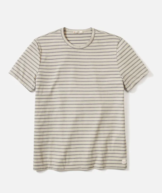 Signature Jacquard Crew Tee sold by Marine Layer
