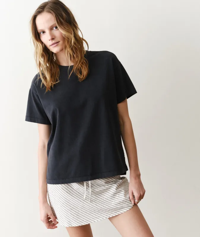 Luxe Sueded Oversized Crew Tee sold by Marine Layer