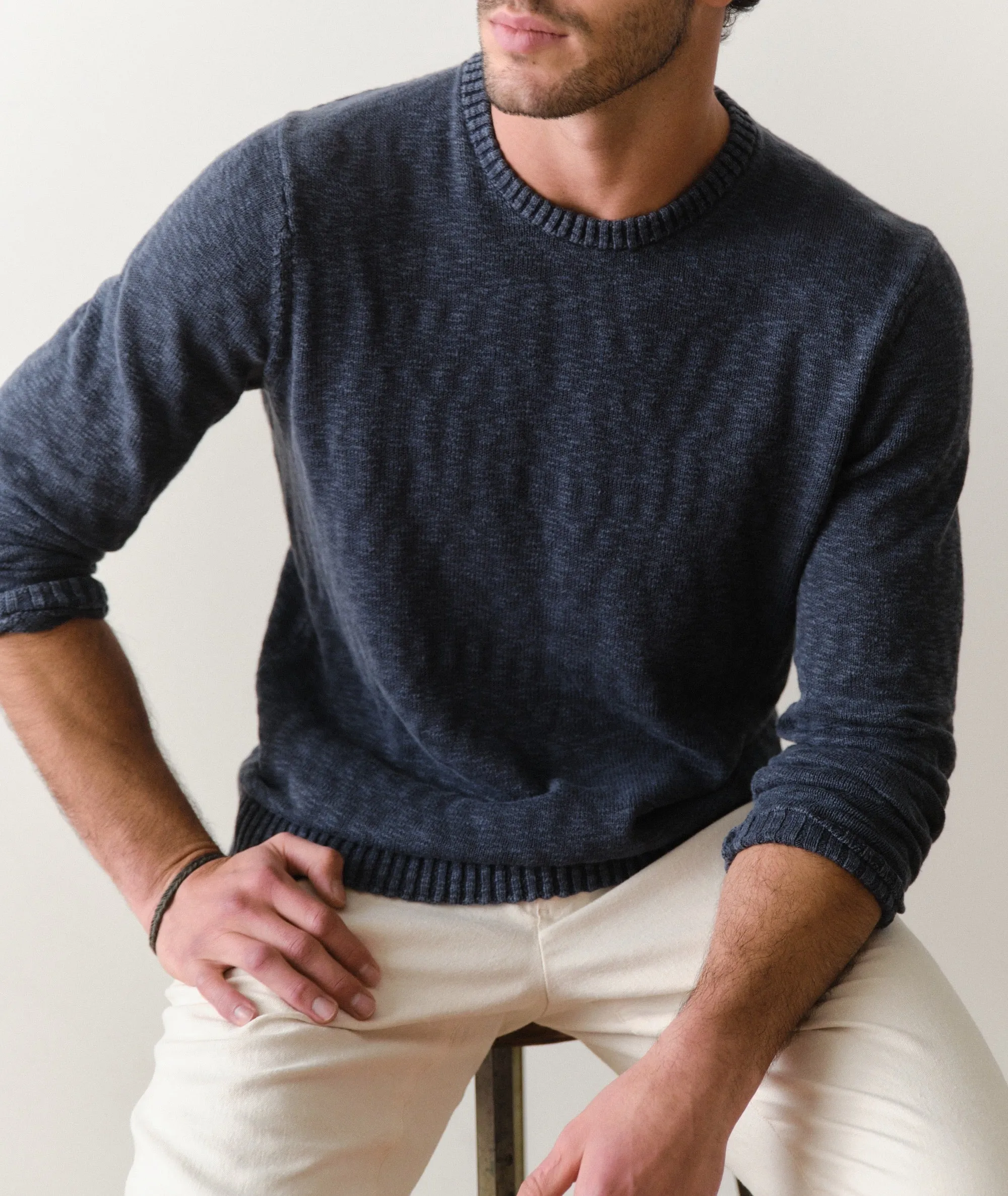 Slub Crew Sweater sold by Marine Layer product image thumbnail 3