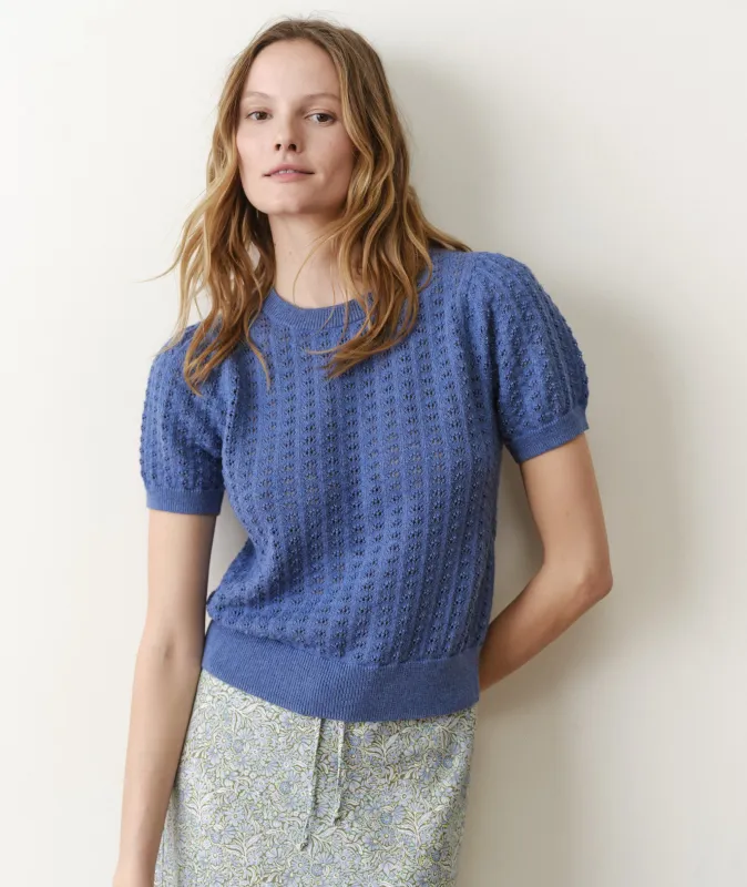 Ellie Puff Sleeve Sweater made by Marine Layer
