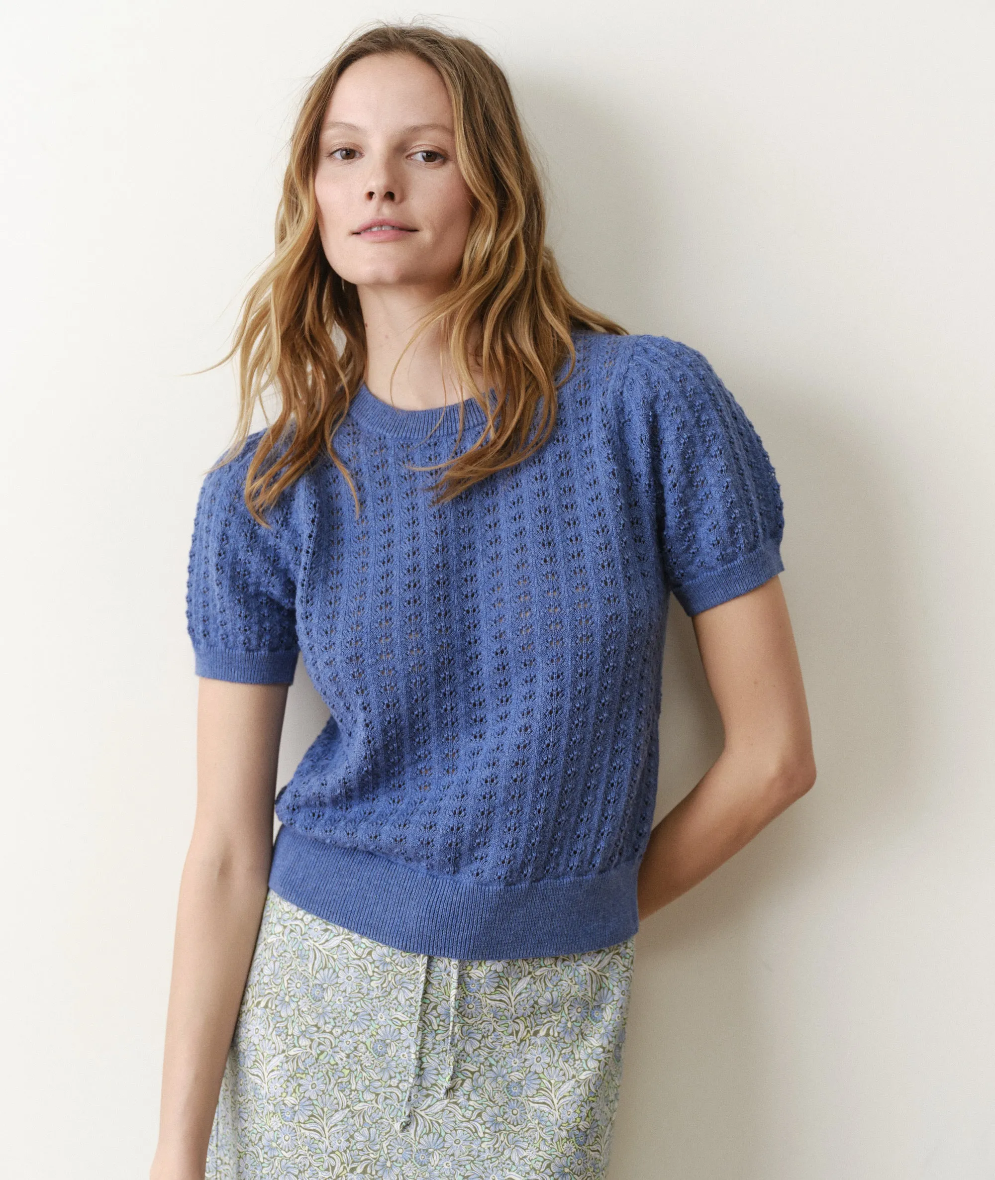 Ellie Puff Sleeve Sweater sold by Marine Layer
