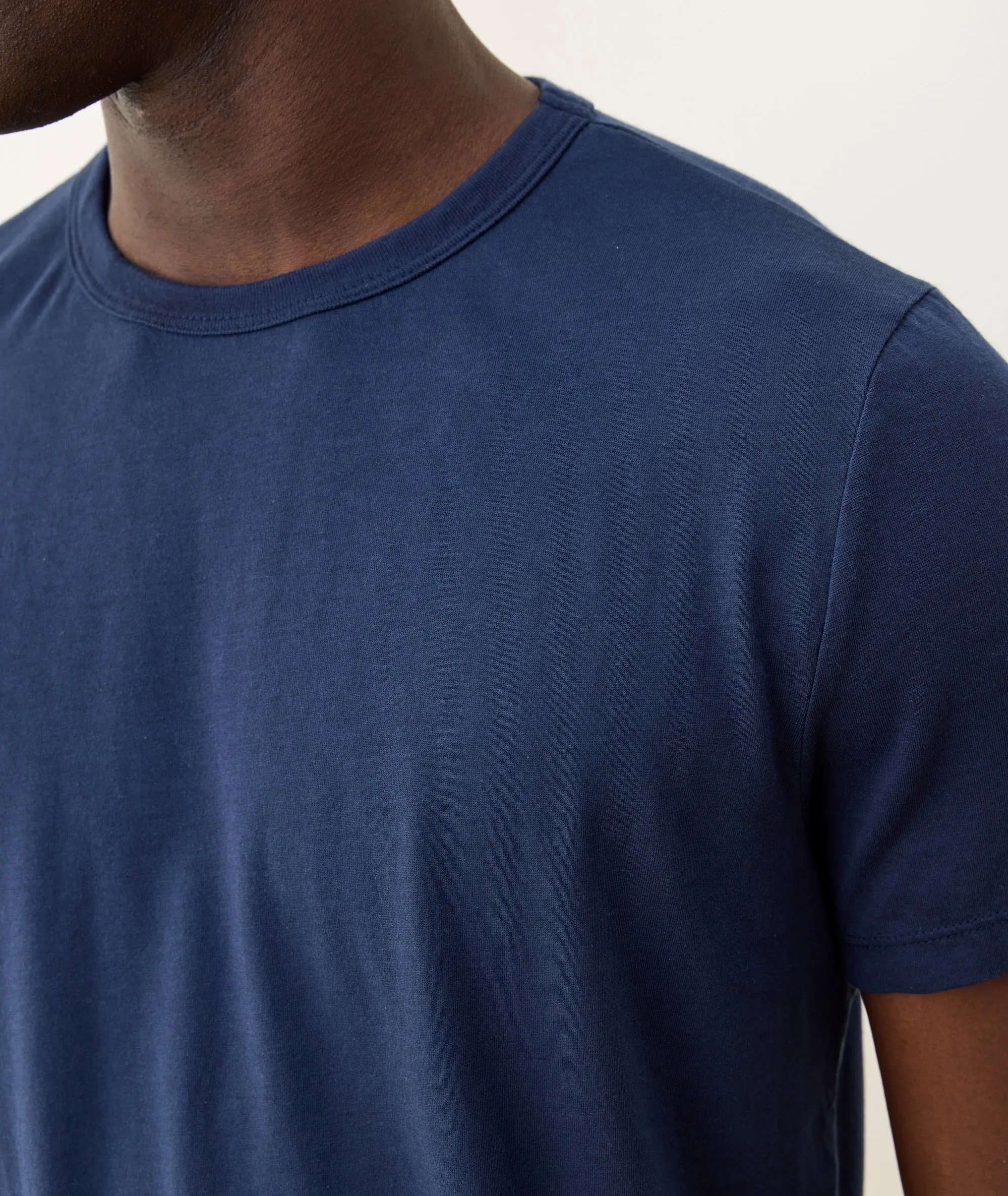 Men's Signature Crew Tee in True Navy sold by Marine Layer product image thumbnail 5