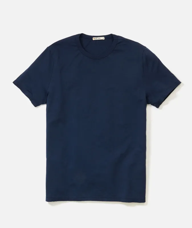 Men's Signature Crew Tee in True Navy made by Marine Layer