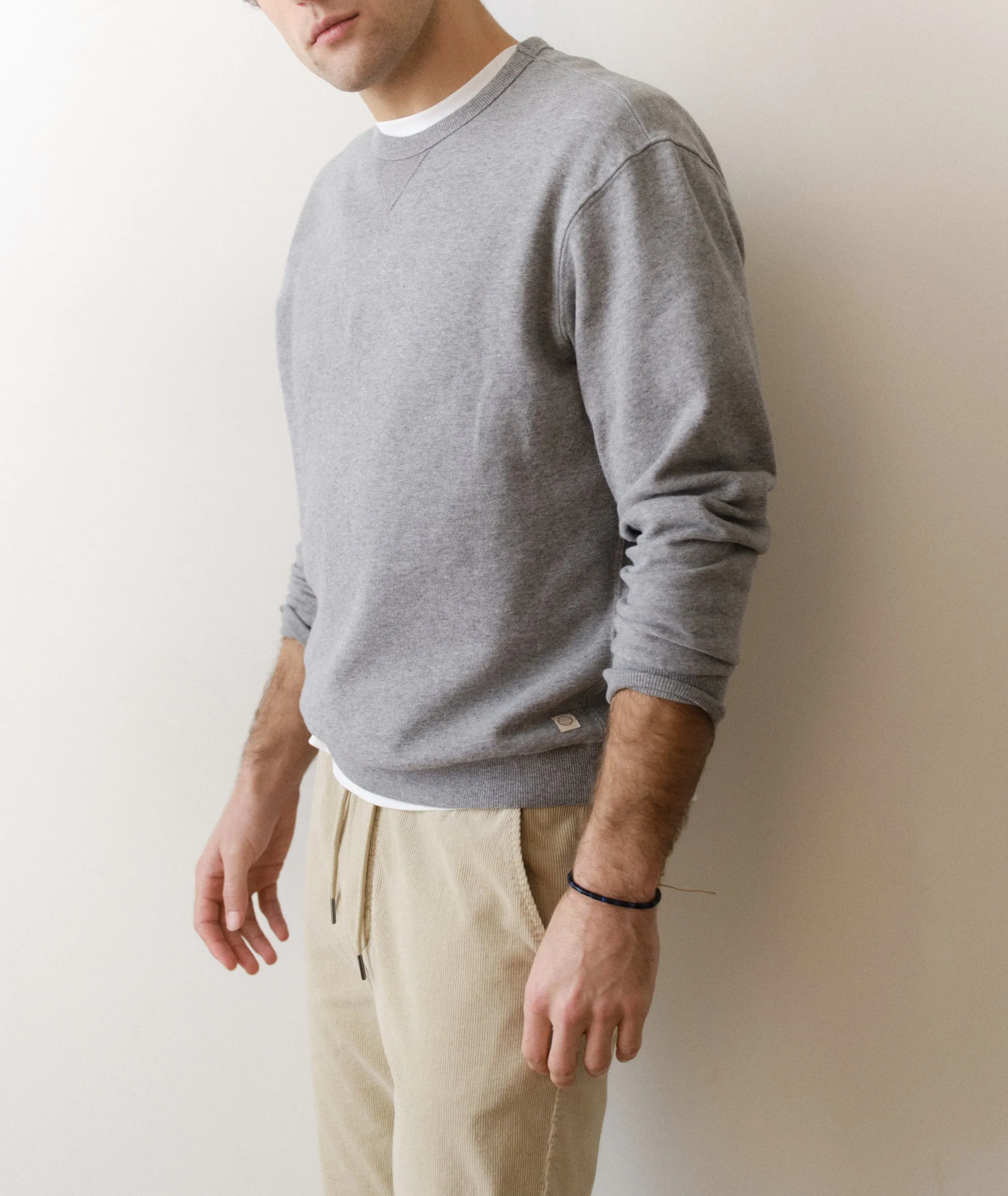 Men's Cloud 9 Fleece Relaxed Crewneck in Heather Grey sold by Marine Layer product image thumbnail 5