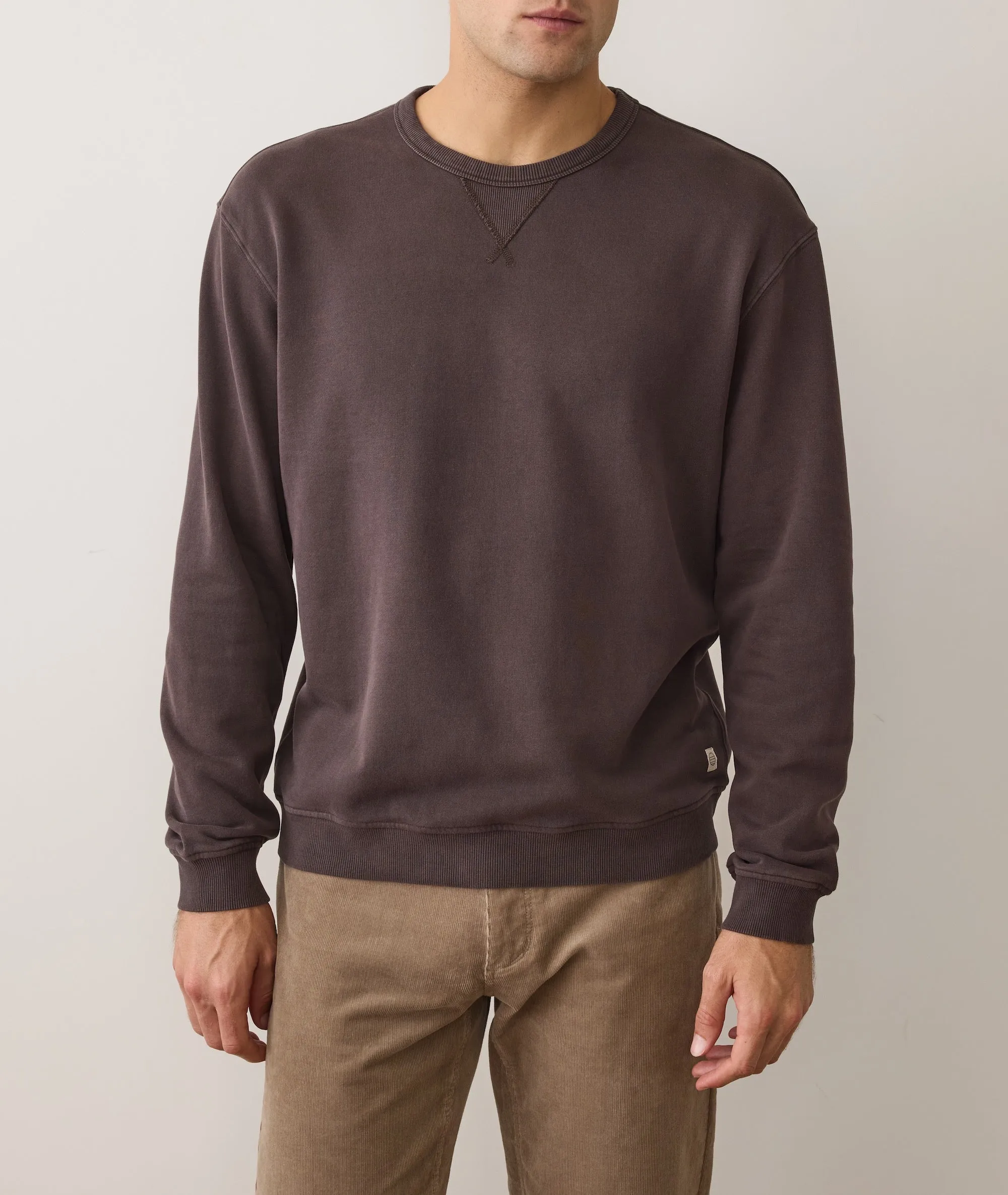 Men's Cloud 9 Fleece Relaxed Crewneck in Coffee sold by Marine Layer product image thumbnail 2