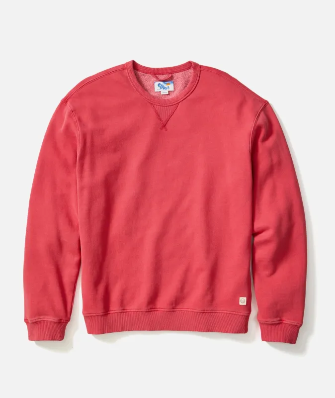 Men's Cloud 9 Fleece Relaxed Crewneck in Baked Apple made by Marine Layer