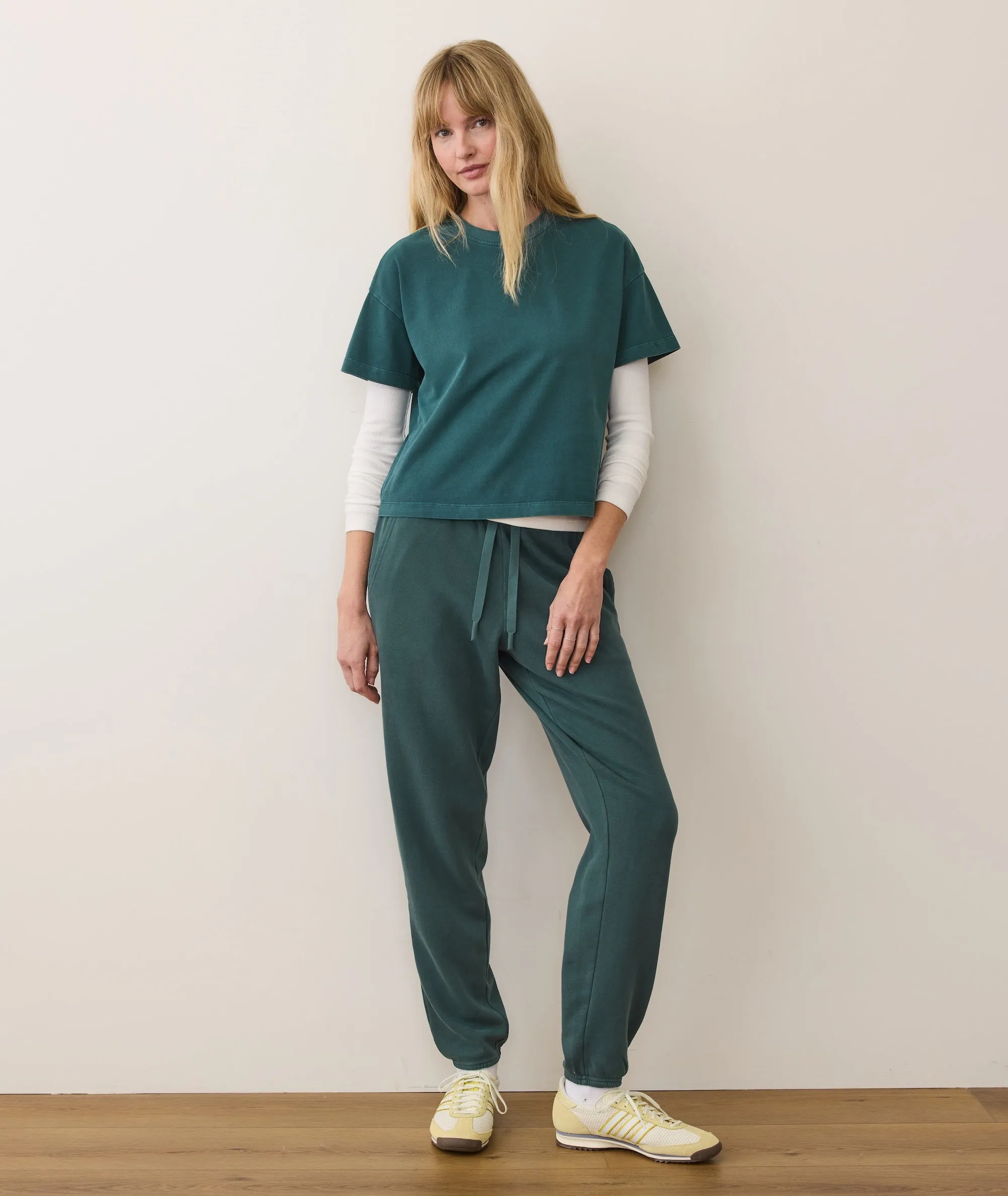 Women's Luxe Sueded Tee in Rainforest sold by Marine Layer product image thumbnail 4