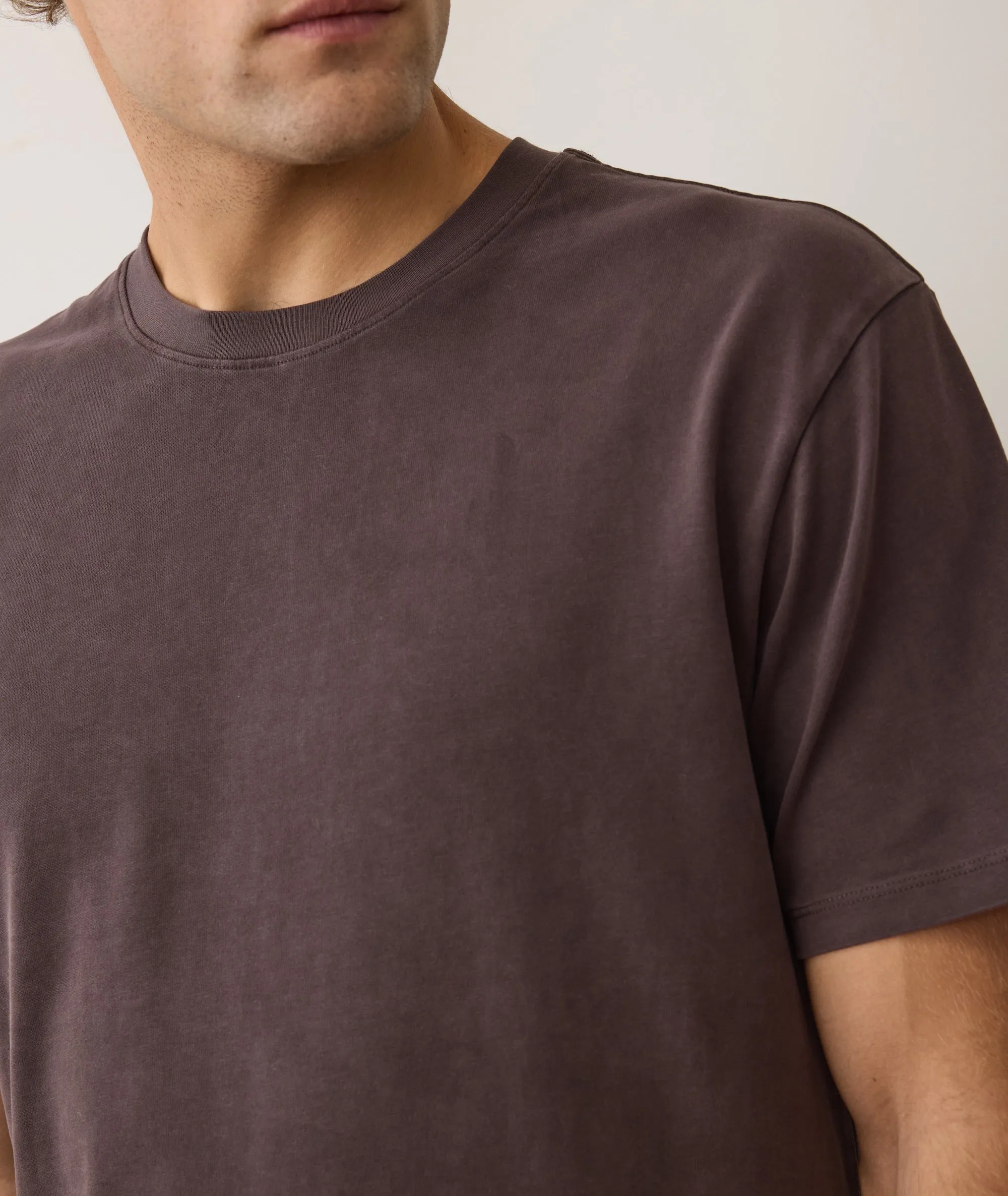 Men's Luxe 250 Tee in Coffee sold by Marine Layer product image thumbnail 4
