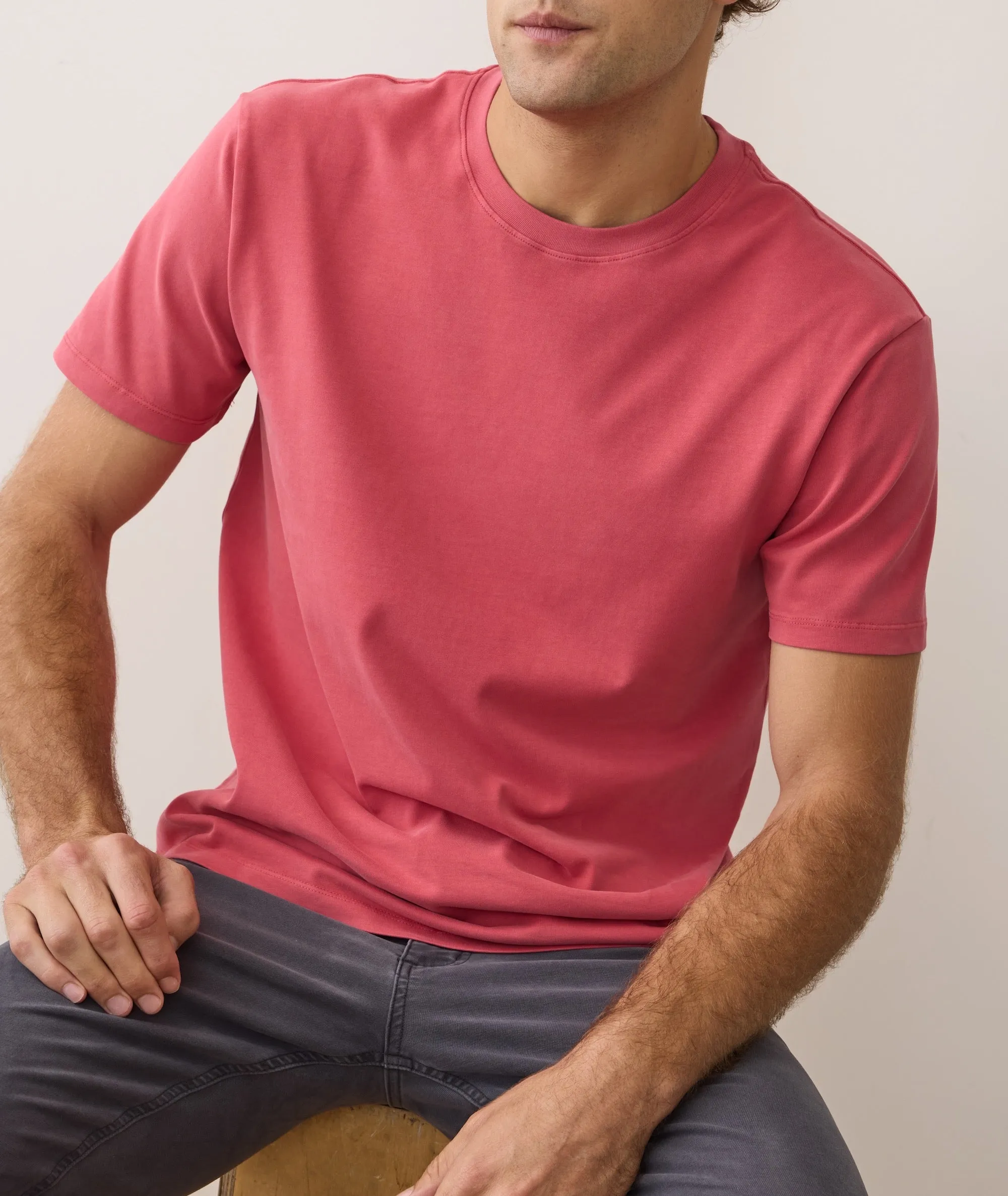 Men's Luxe 250 Tee in Baked Apple sold by Marine Layer product image thumbnail 3