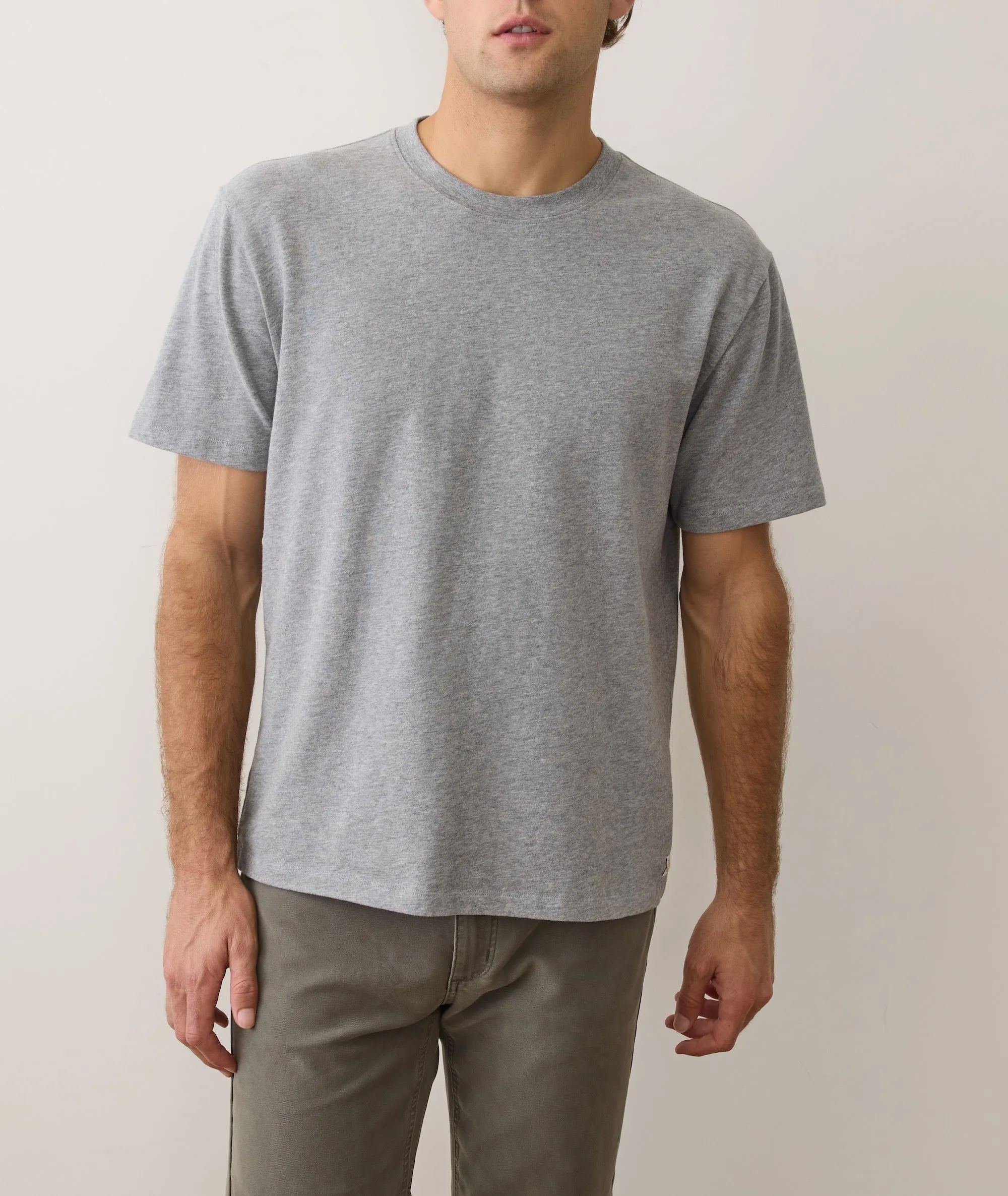 Men's Luxe 250 Tee in Heather Grey sold by Marine Layer product image thumbnail 2