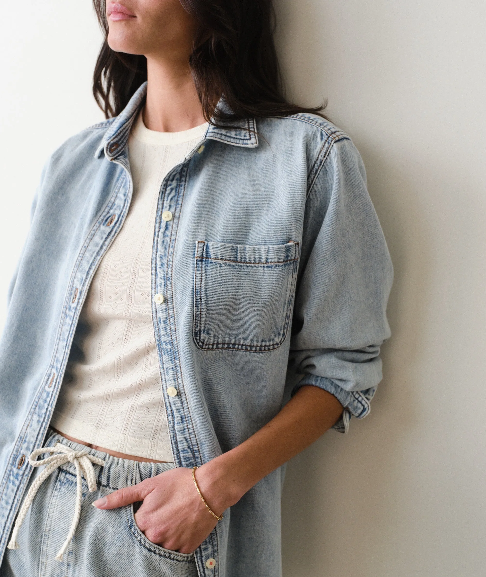 Jane Relaxed Denim Shirt sold by Marine Layer product image thumbnail 5