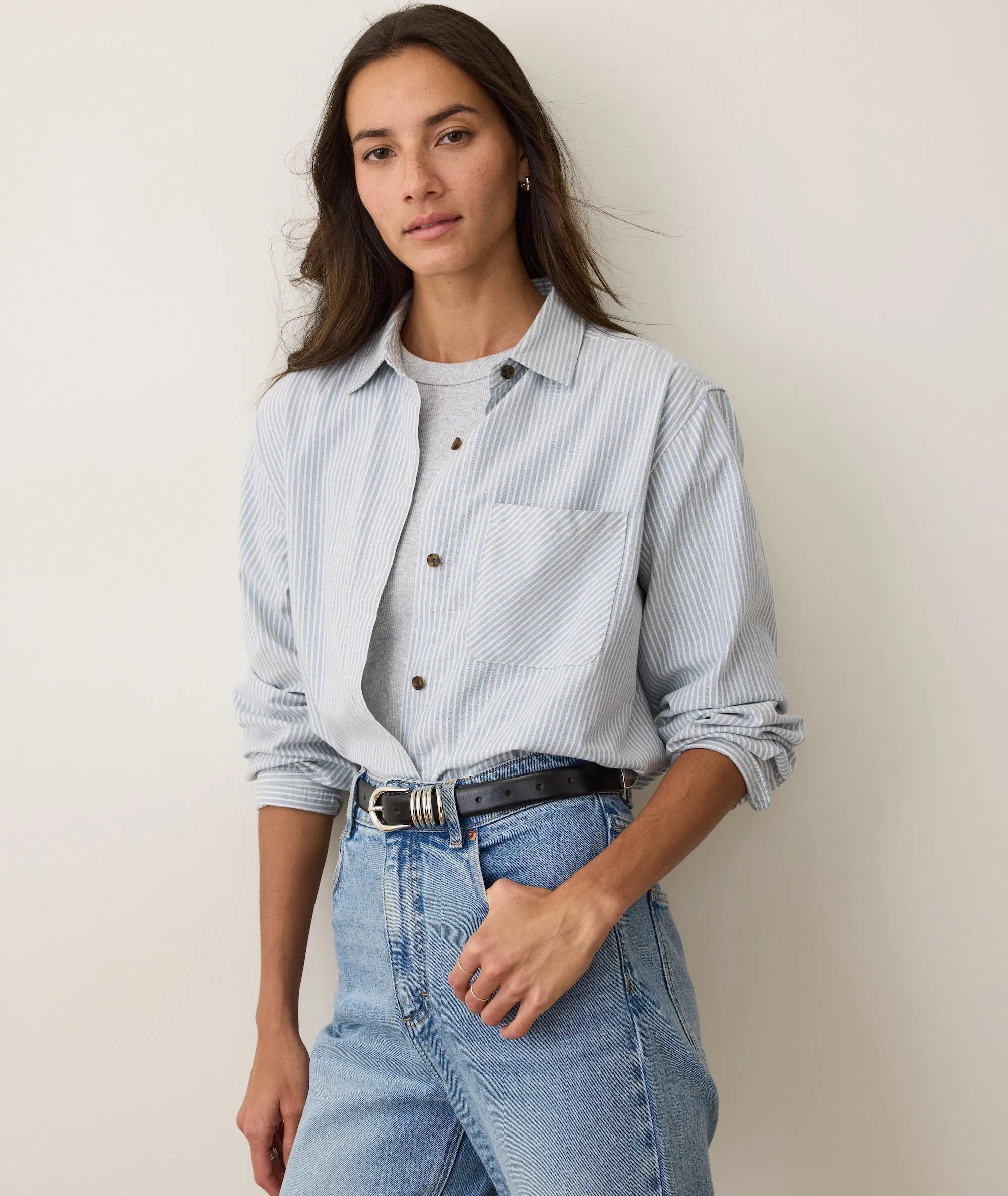 Jane Relaxed California Oxford Shirt sold by Marine Layer