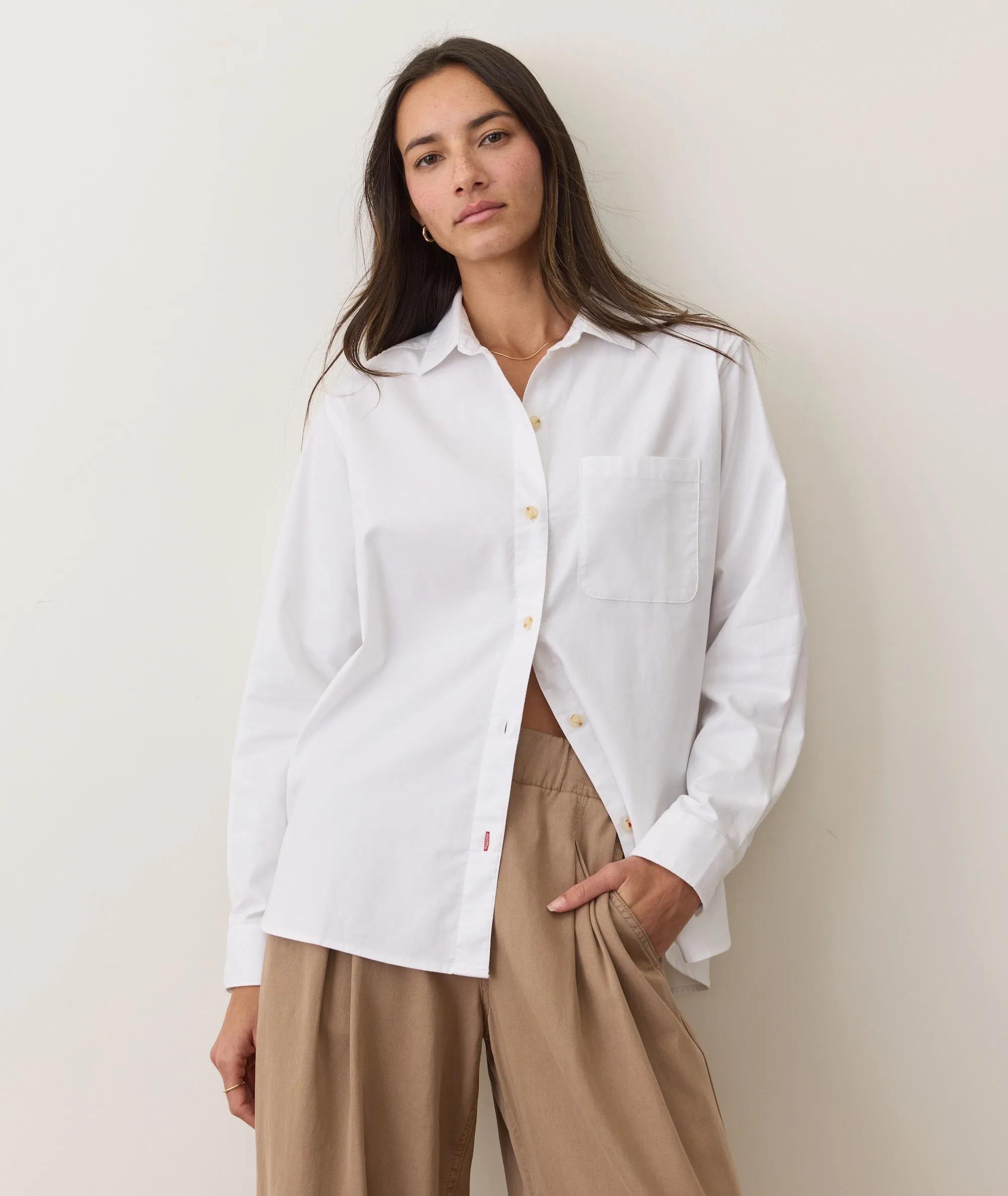 Jane Relaxed California Oxford Shirt sold by Marine Layer
