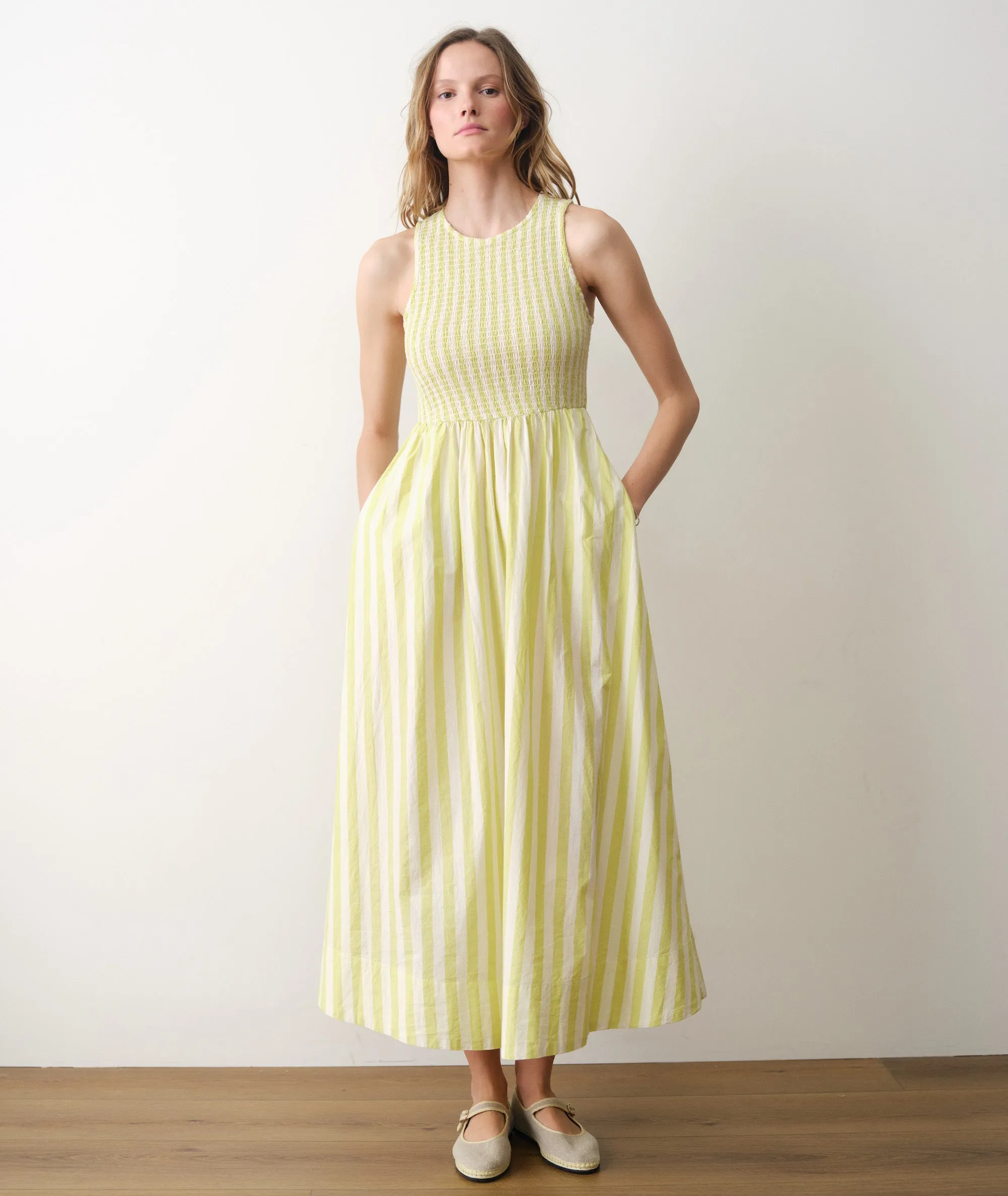 Darcy Poplin Smocked Dress sold by Marine Layer product image thumbnail 2