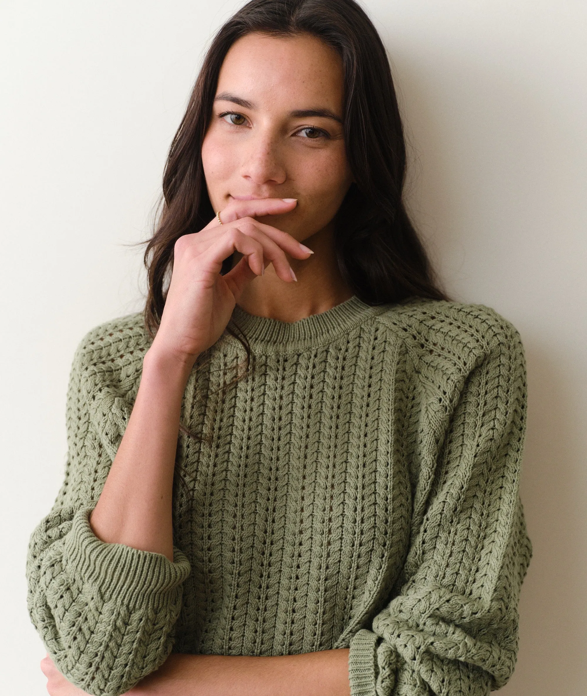 Mina Pointelle Sweater sold by Marine Layer product image thumbnail 3