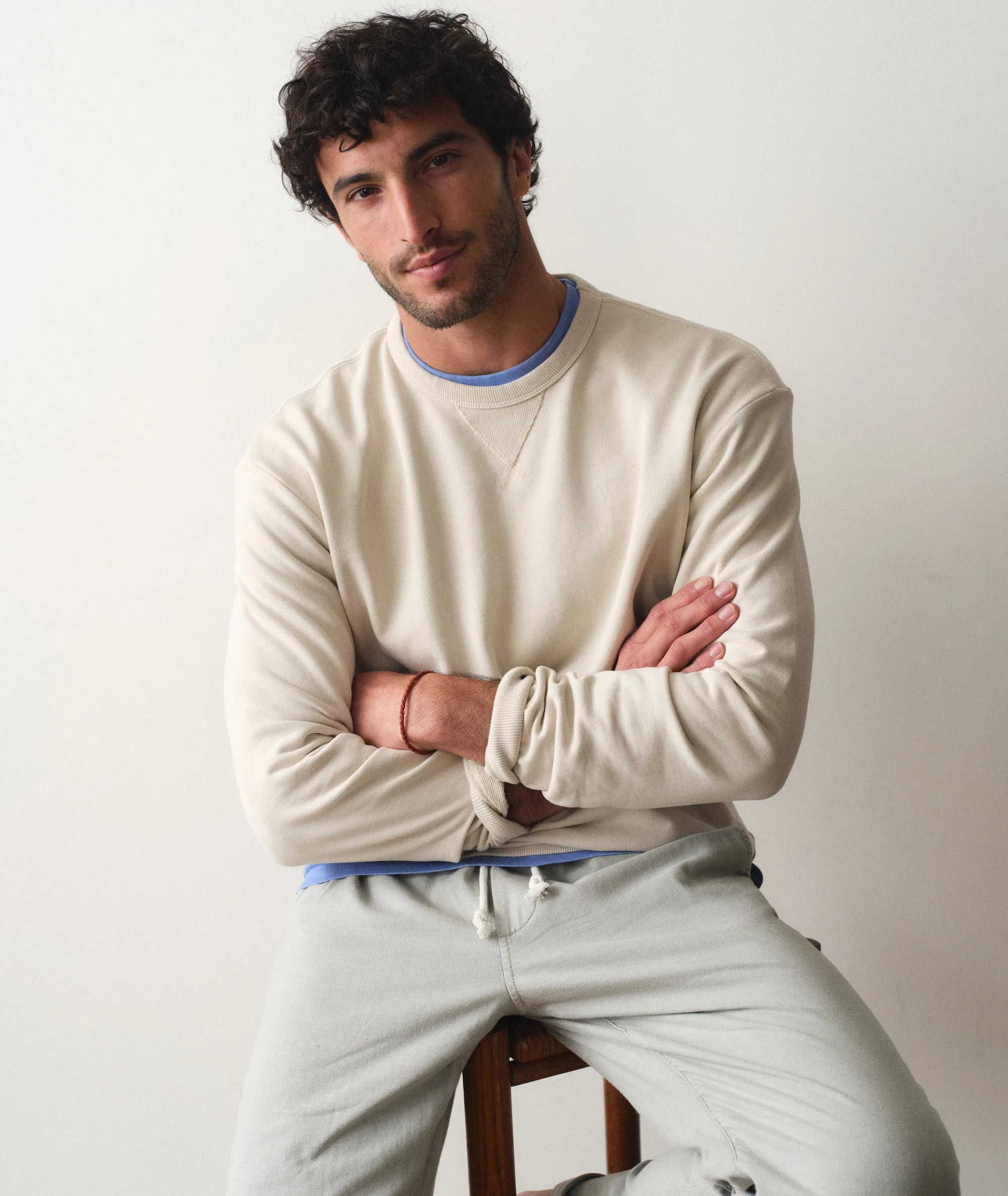 Cloud 9 Terry Relaxed Crewneck sold by Marine Layer product image thumbnail 3