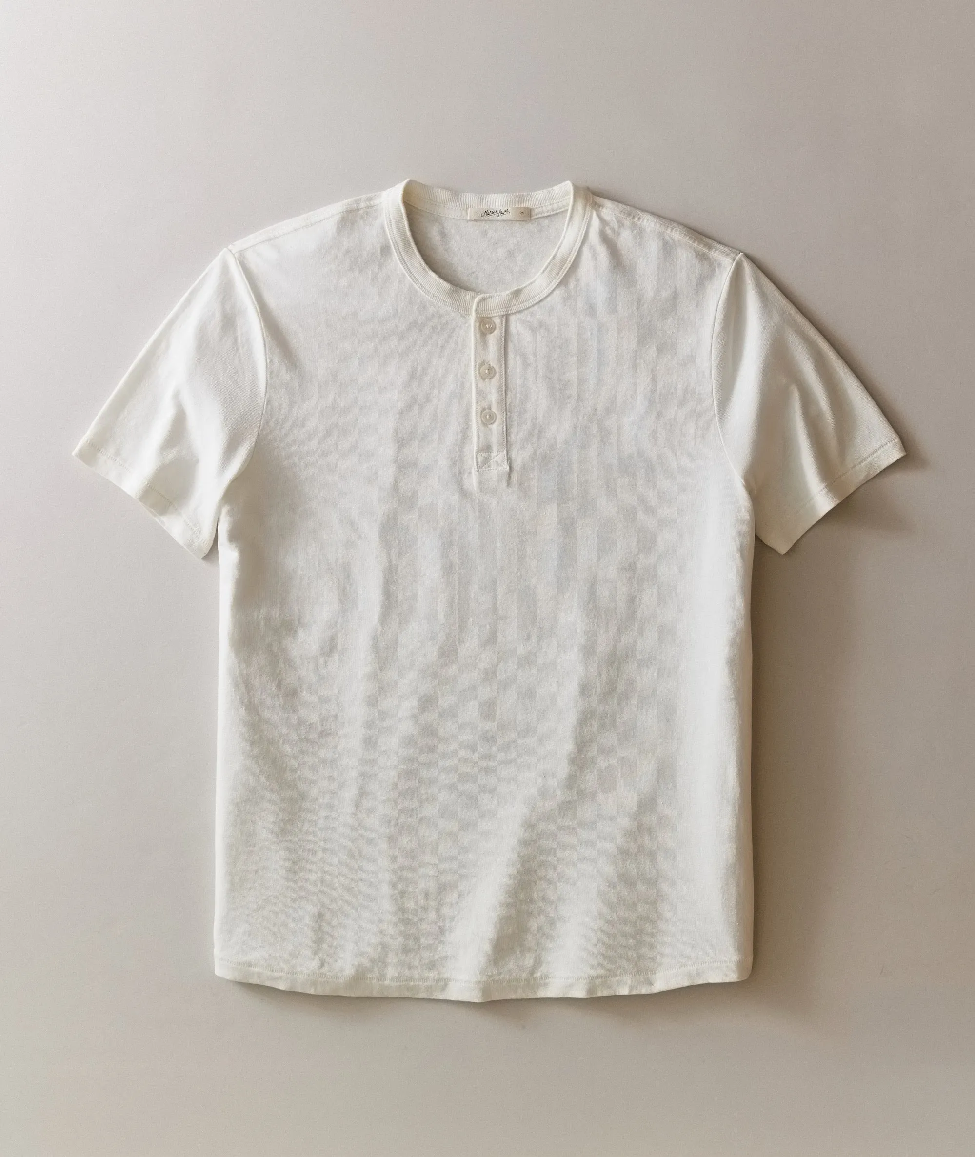 Hemp Cotton Henley sold by Marine Layer