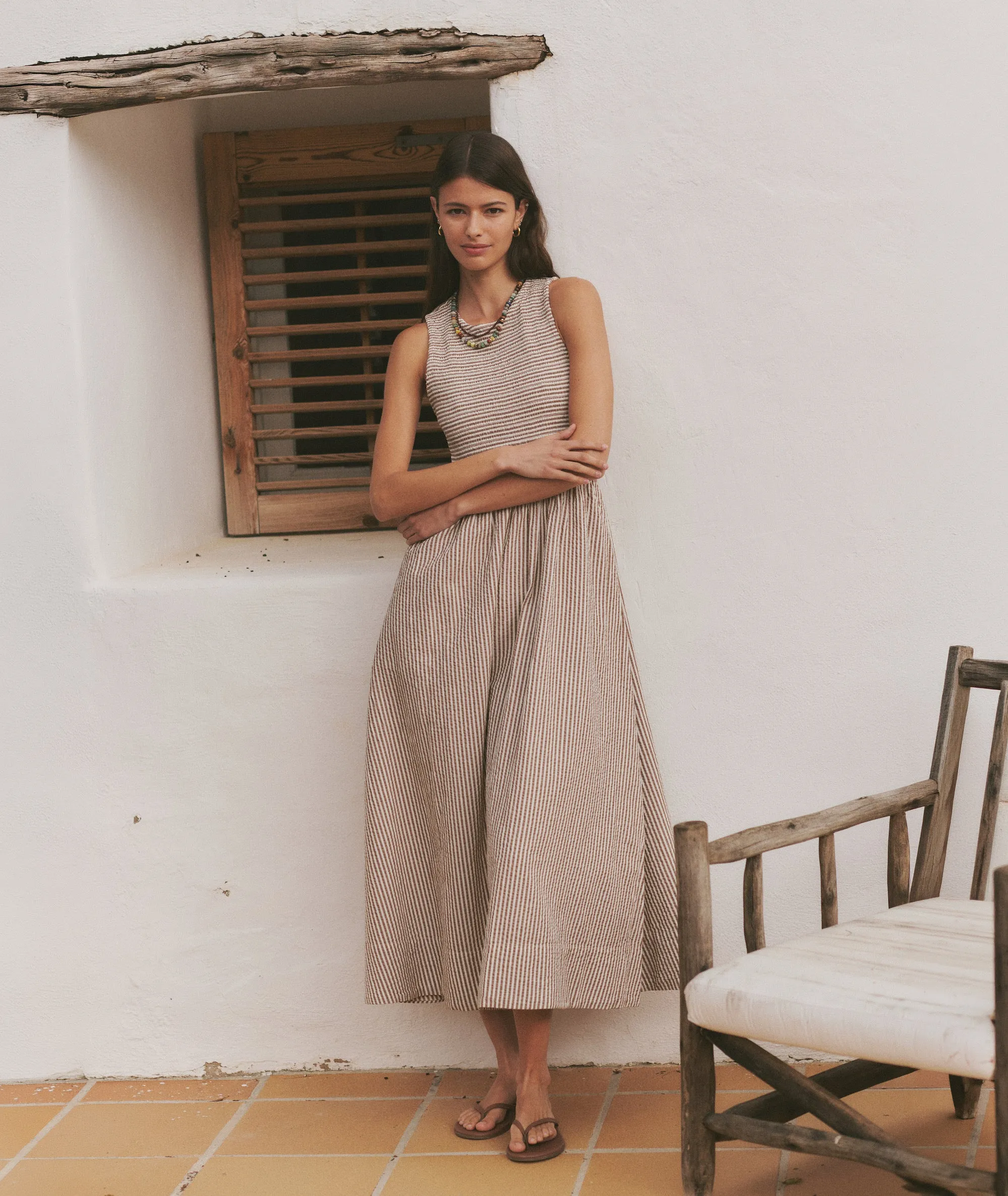 Darcy Seersucker Maxi Dress sold by Marine Layer product image thumbnail 2