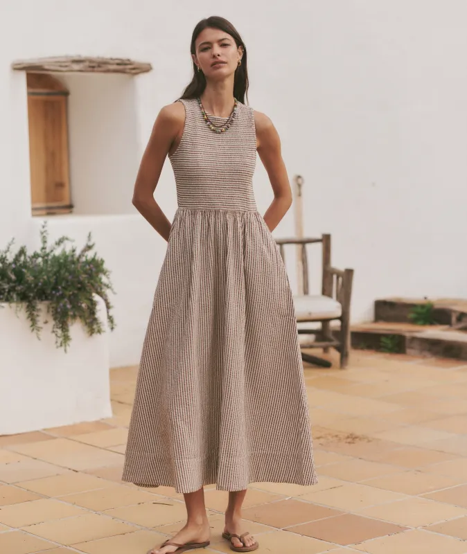 Darcy Seersucker Maxi Dress made by Marine Layer