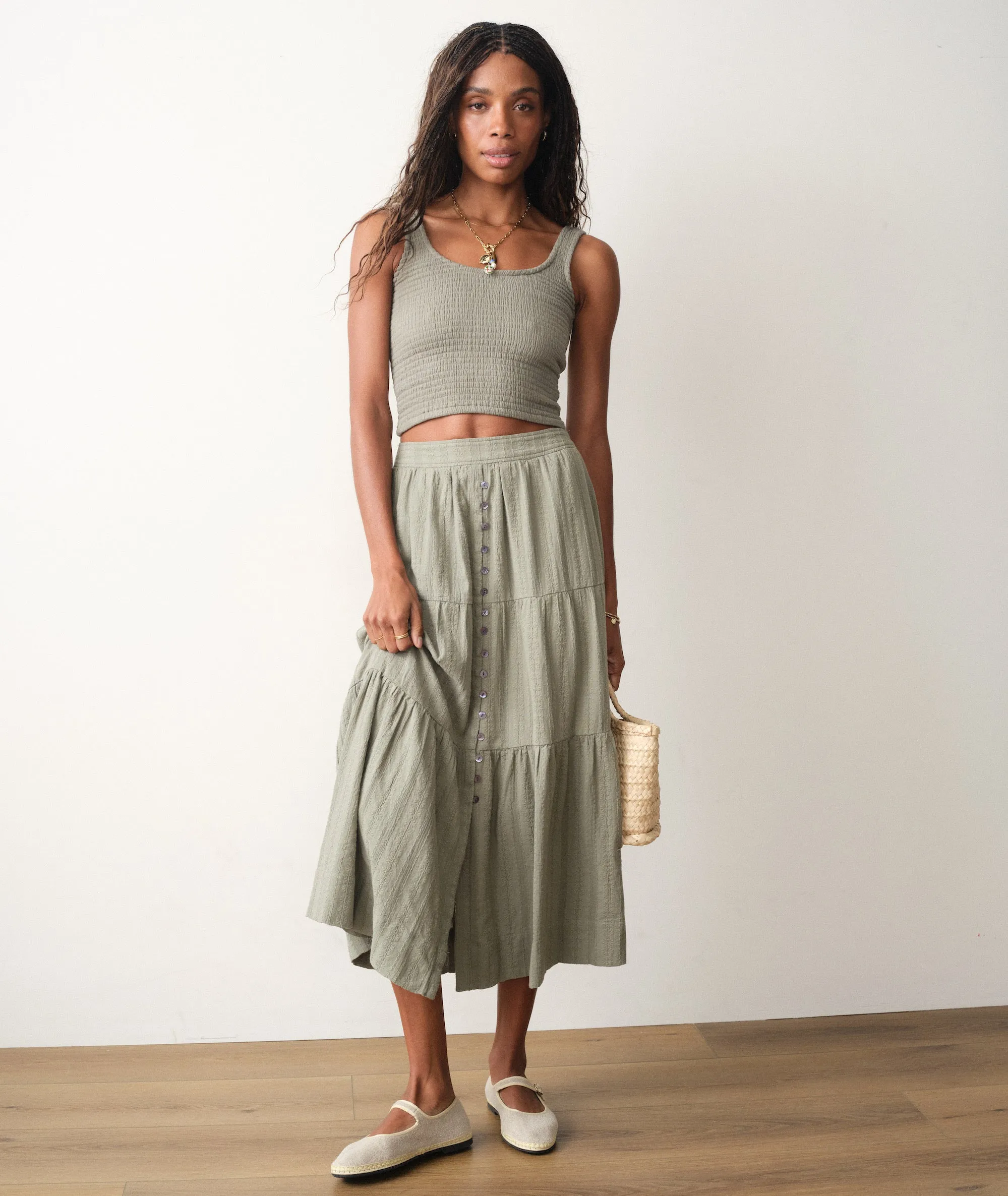 Lana Button-Through Skirt sold by Marine Layer product image thumbnail 4