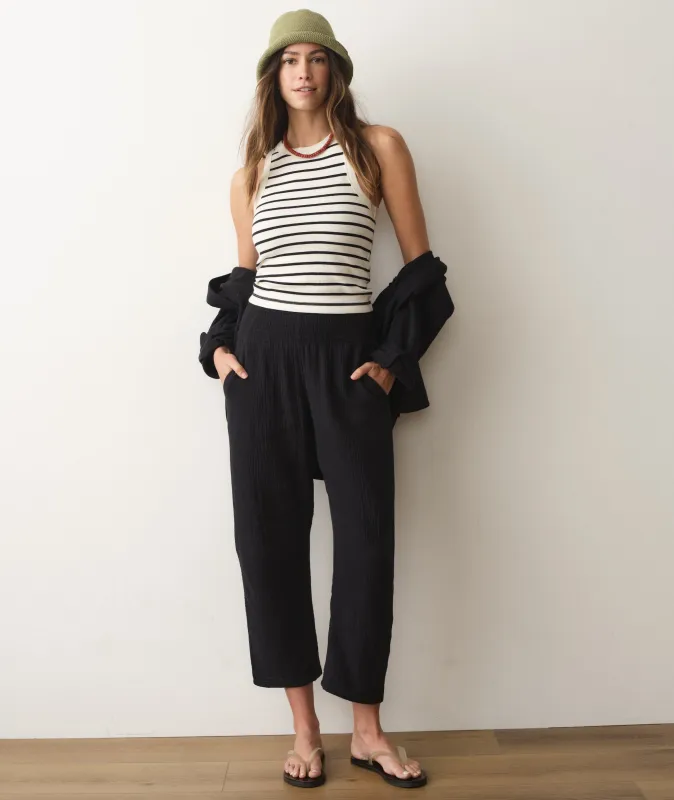 Georgia Double Cloth Barrel Pant made by Marine Layer