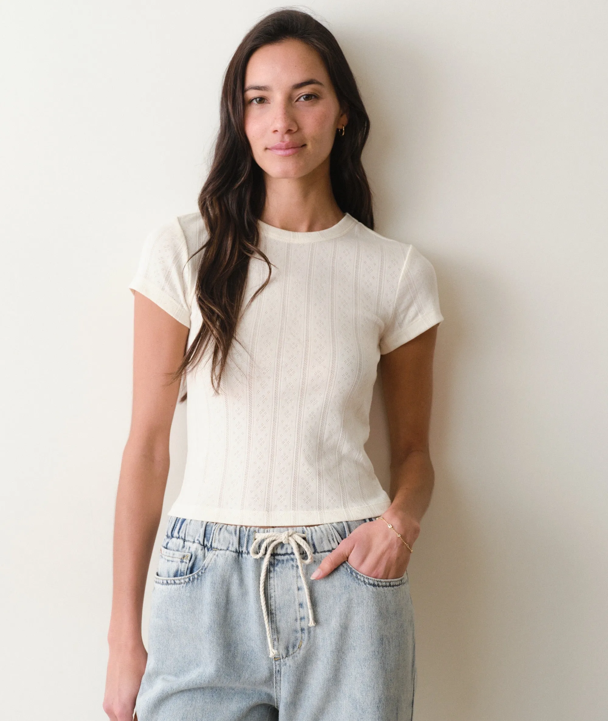 Lexi Pointelle Tee sold by Marine Layer product image thumbnail 2