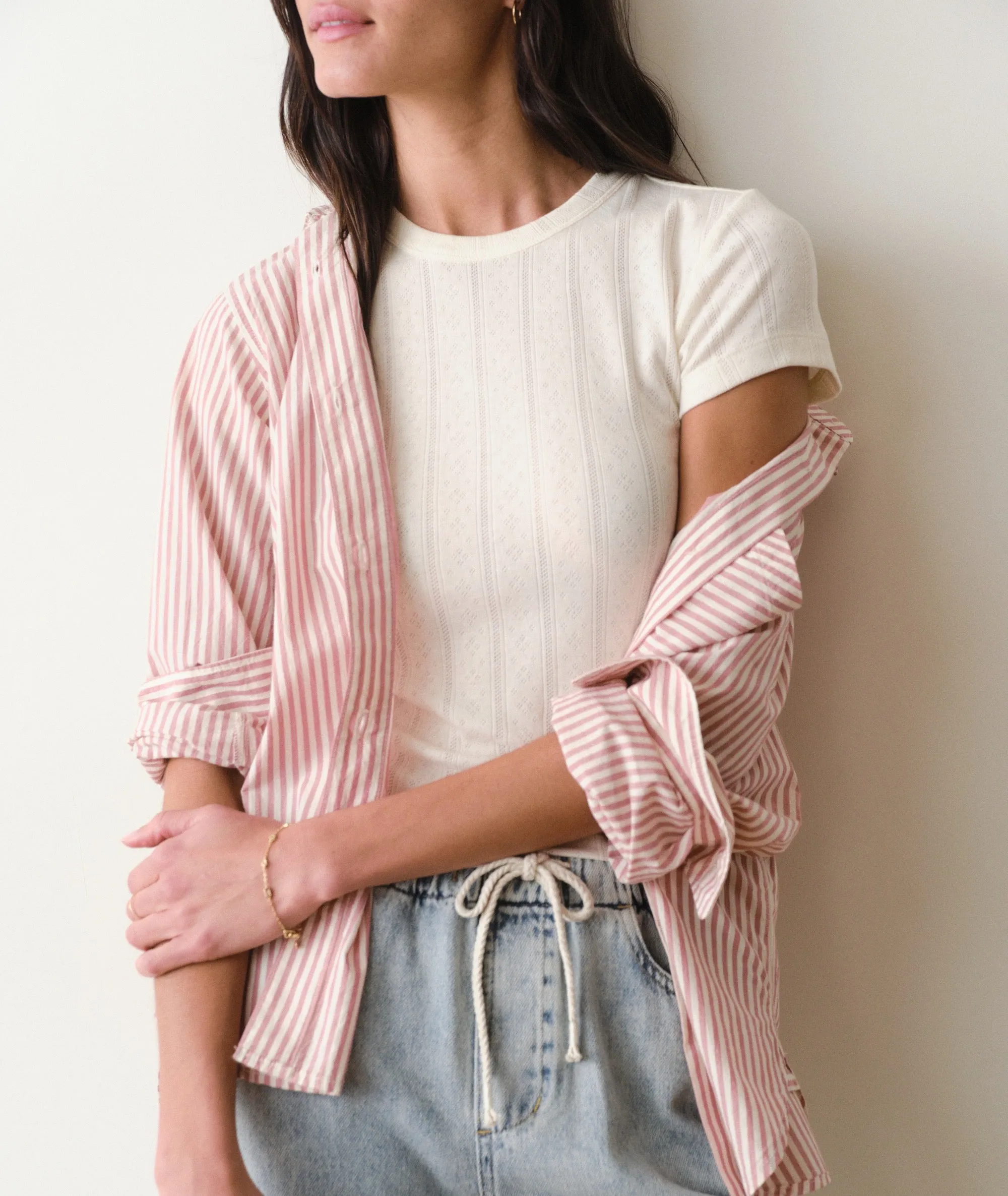 Lexi Pointelle Tee sold by Marine Layer product image thumbnail 3