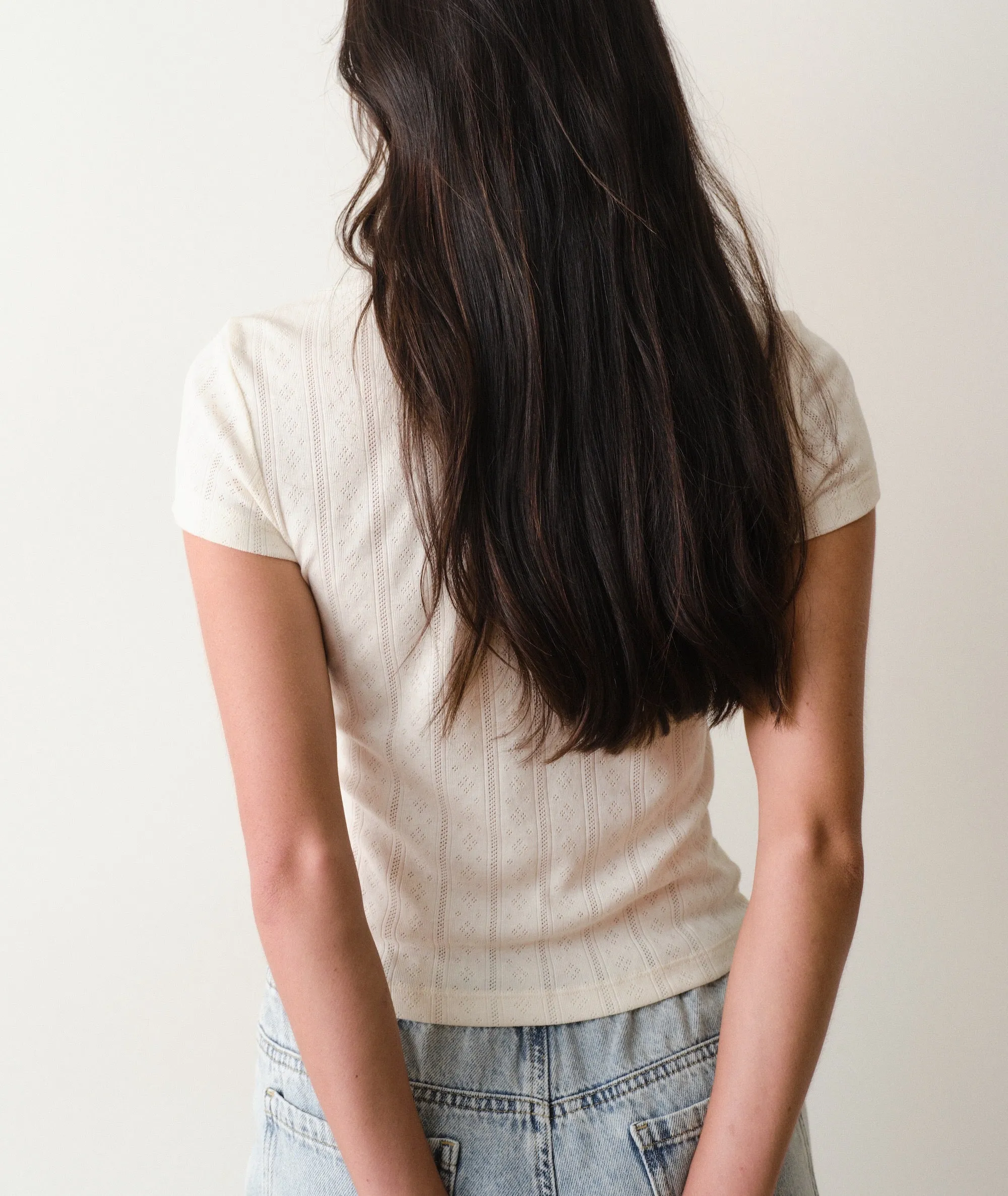 Lexi Pointelle Tee sold by Marine Layer product image thumbnail 5