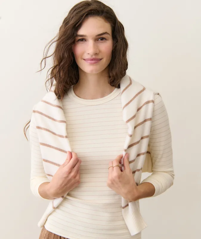Lexi Rib Sun-In Longsleeve Crew Tee made by Marine Layer