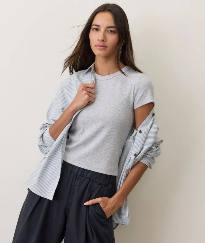 Lexi Rib Sun-In Crew Tee made by Marine Layer