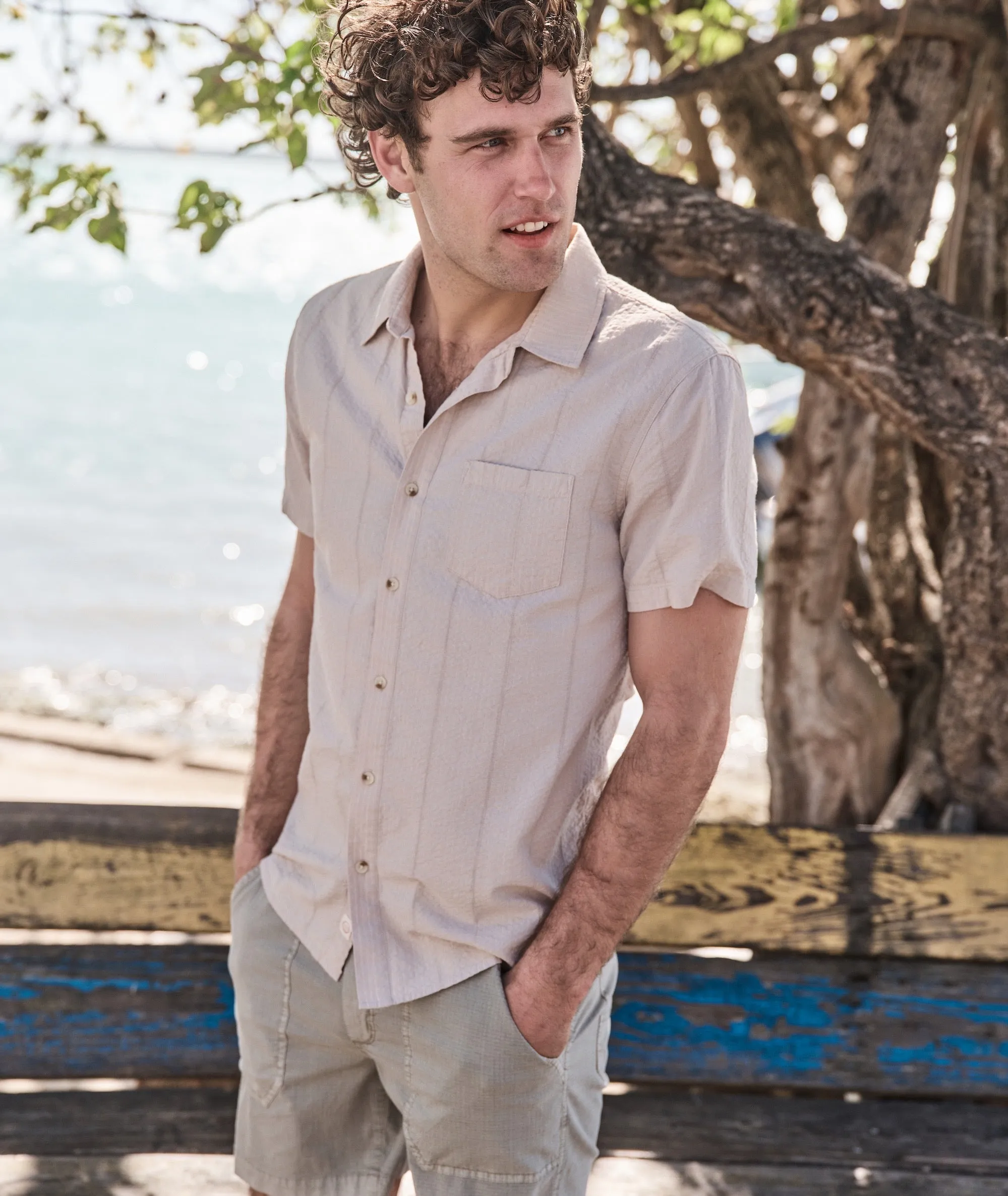 Seersucker Classic Shirt sold by Marine Layer product image thumbnail 4