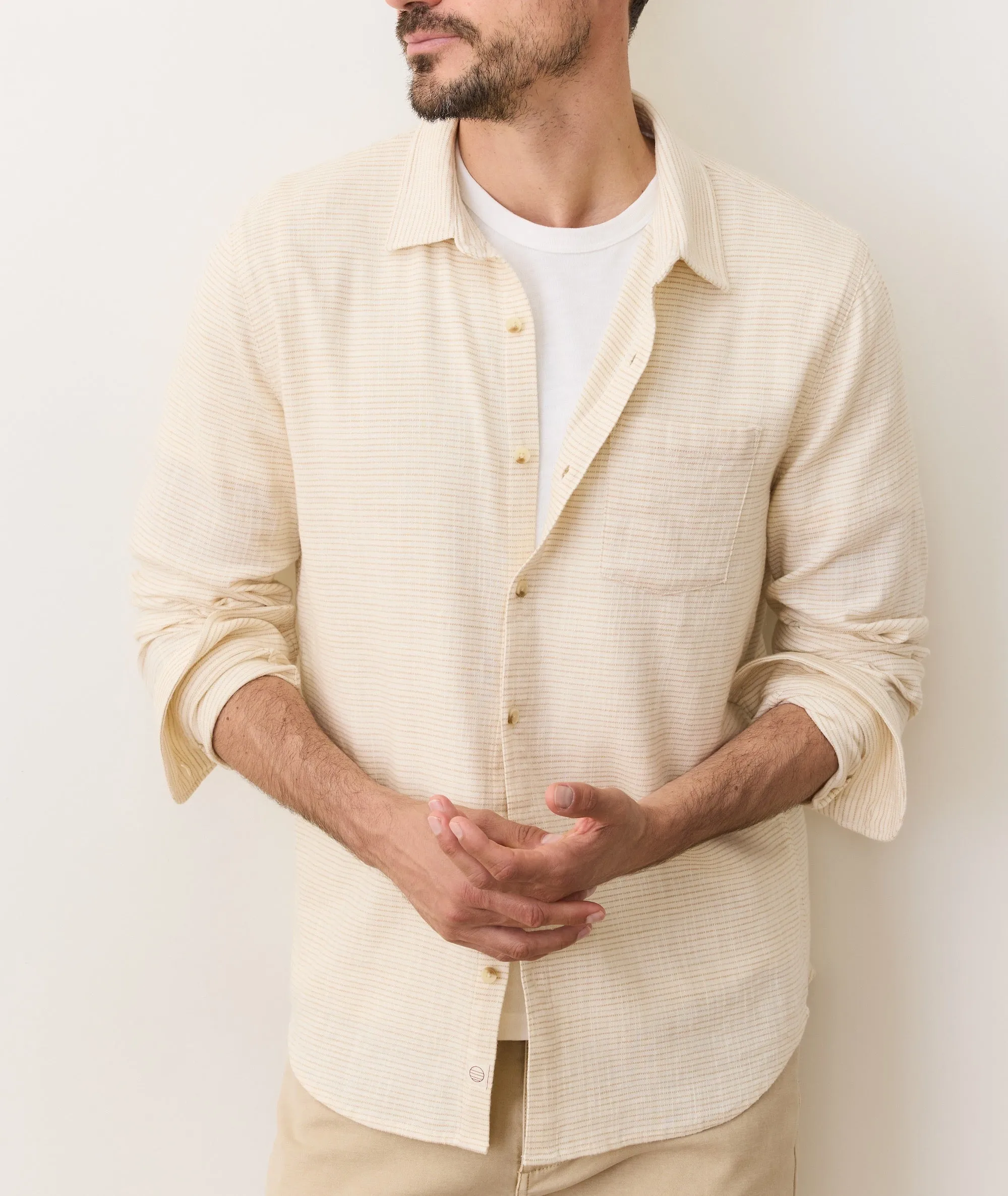 Stretch Selvage Long Sleeve Shirt sold by Marine Layer product image thumbnail 3