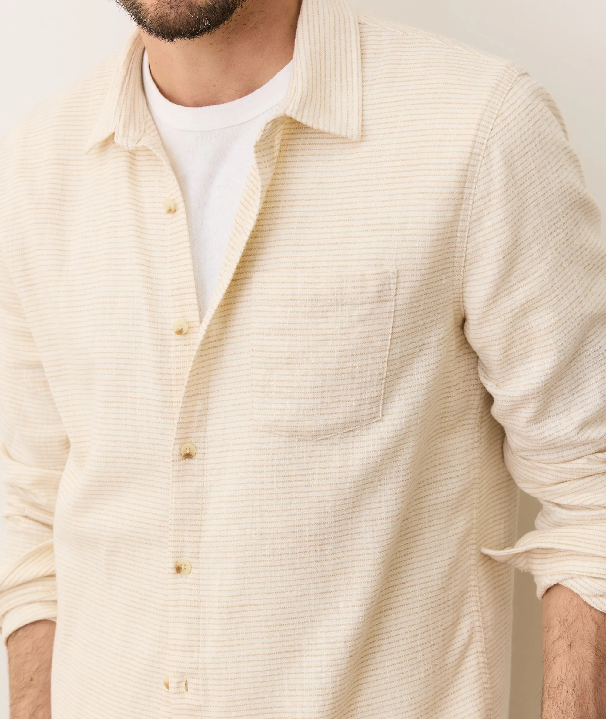 Stretch Selvage Long Sleeve Shirt sold by Marine Layer product image thumbnail 4