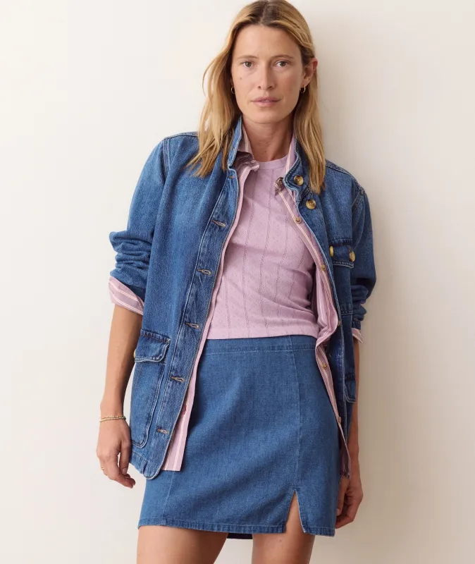 Jamie Denim Skirt made by Marine Layer