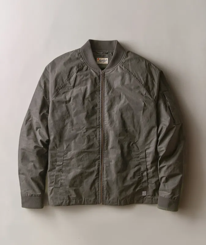 Glenn Wax Canvas Bomber made by Marine Layer