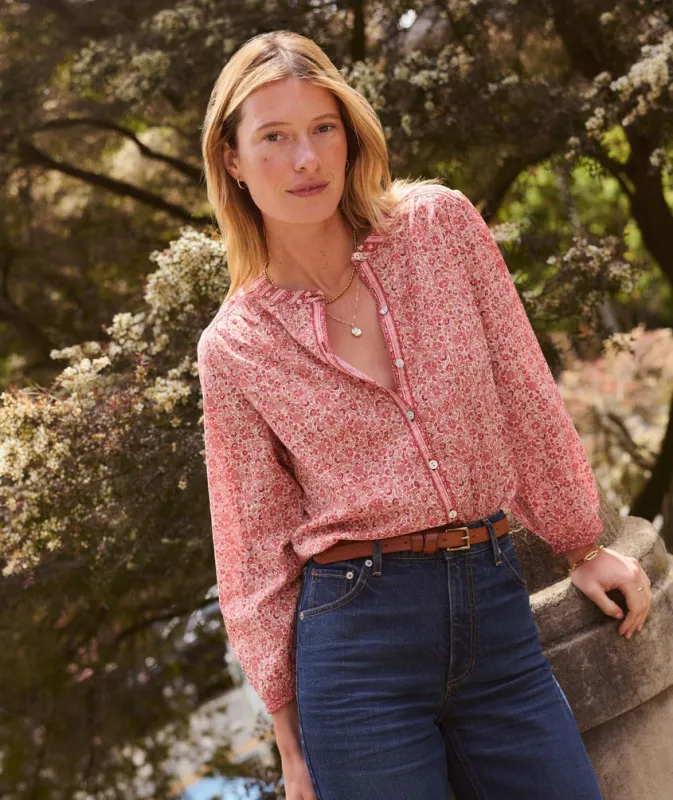Vivian Button Through Blouse made by Marine Layer