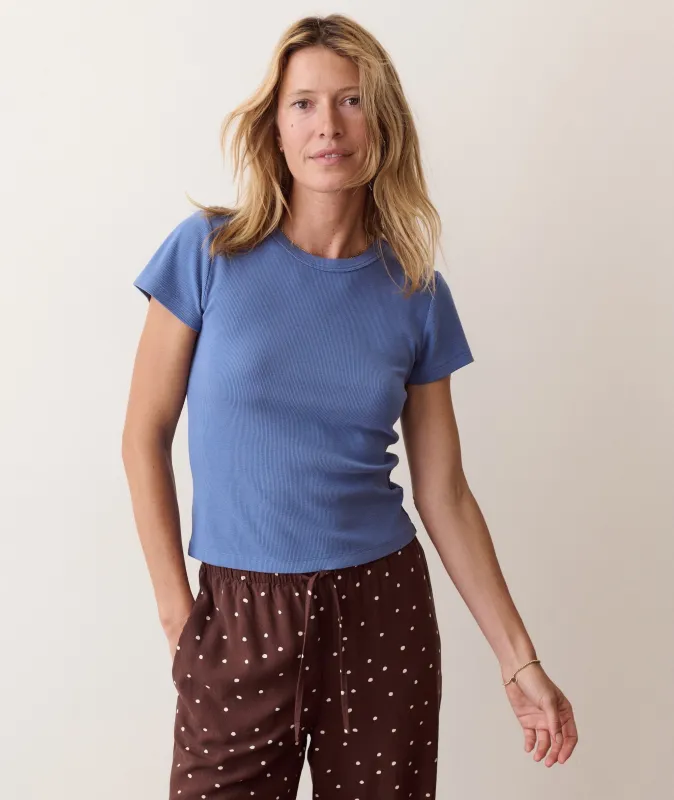 Lexi Rib Sun-In Crew Tee made by Marine Layer