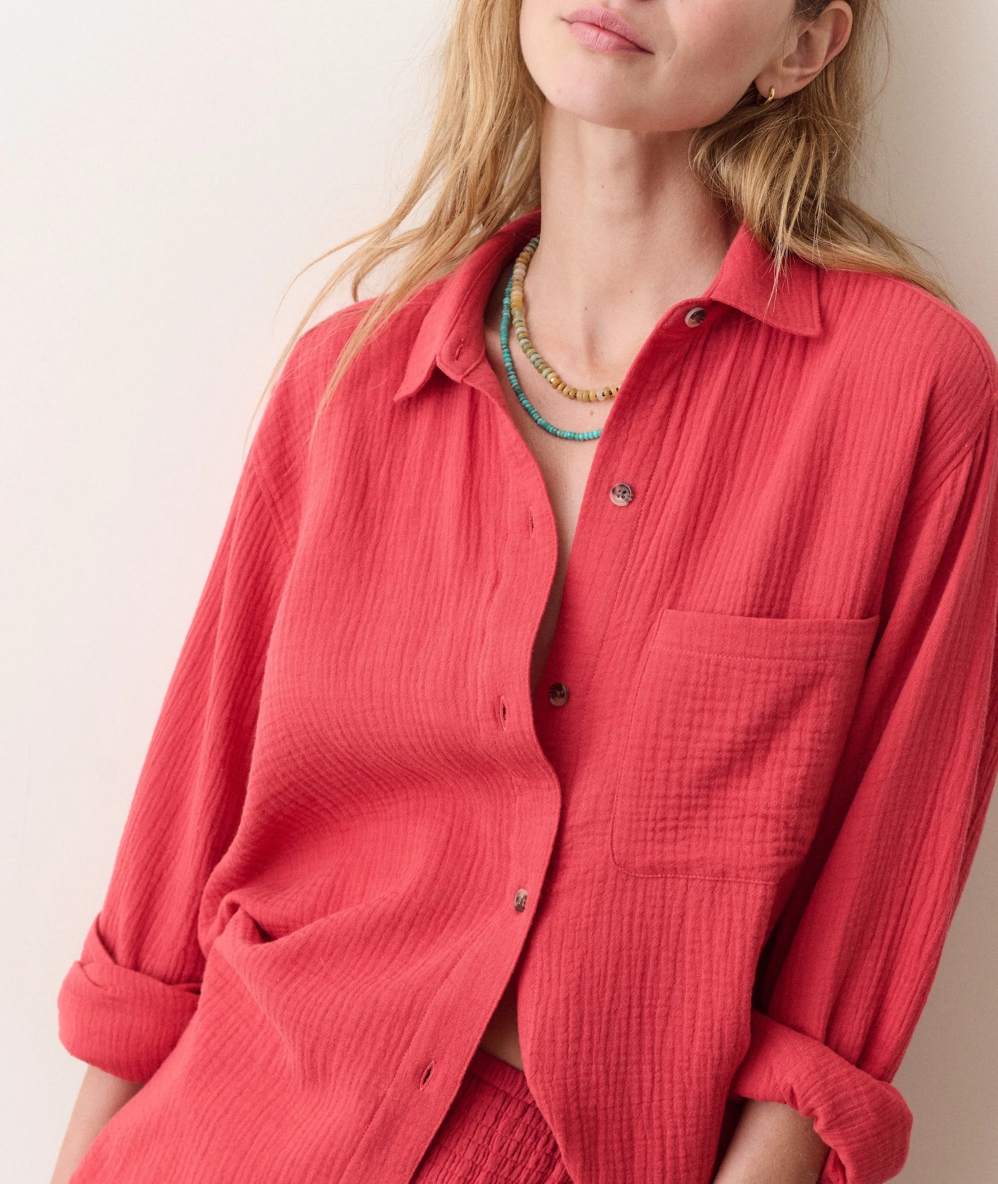 Jane Relaxed Double Cloth Shirt sold by Marine Layer product image thumbnail 3