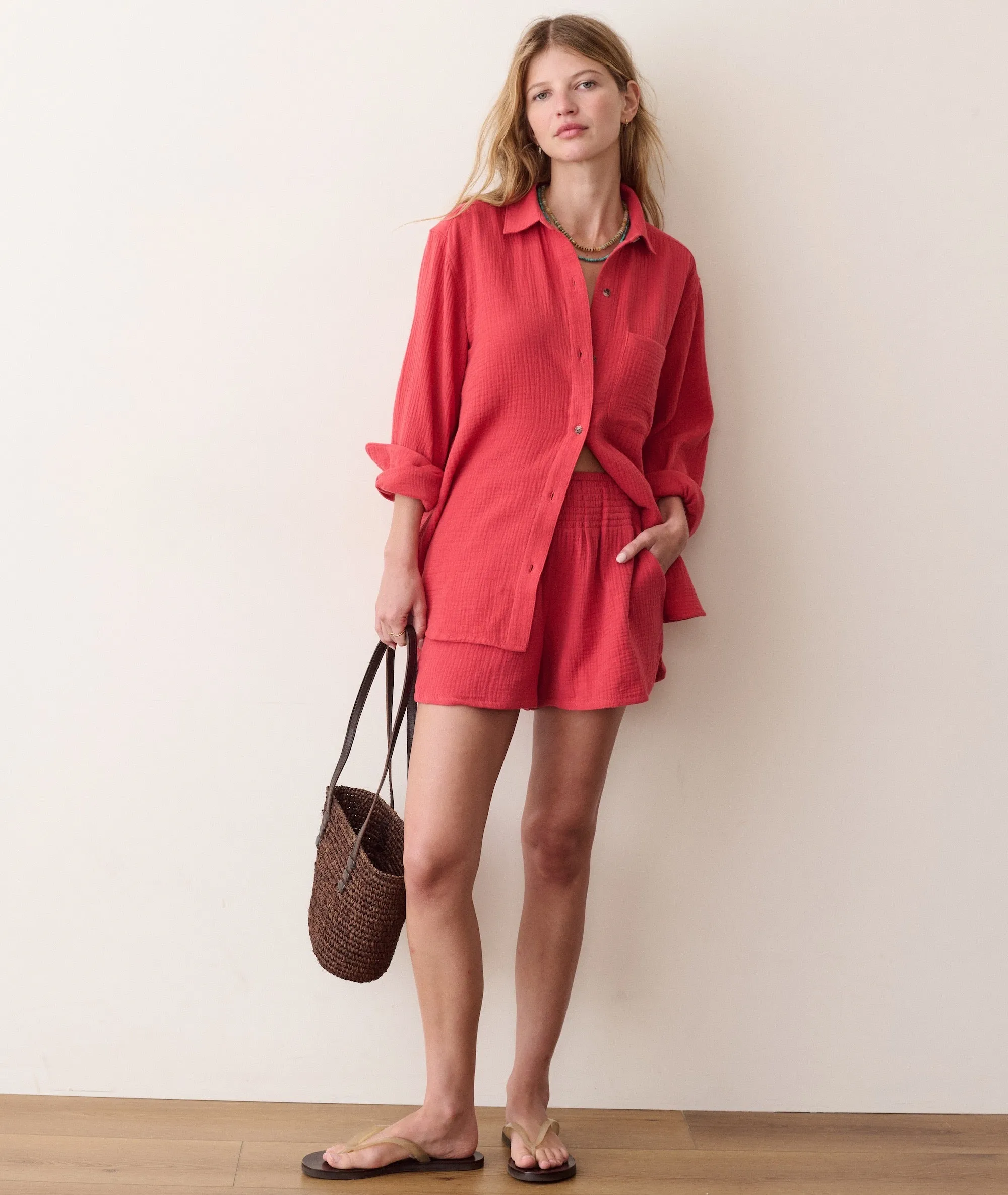 Jane Relaxed Double Cloth Shirt sold by Marine Layer product image thumbnail 4