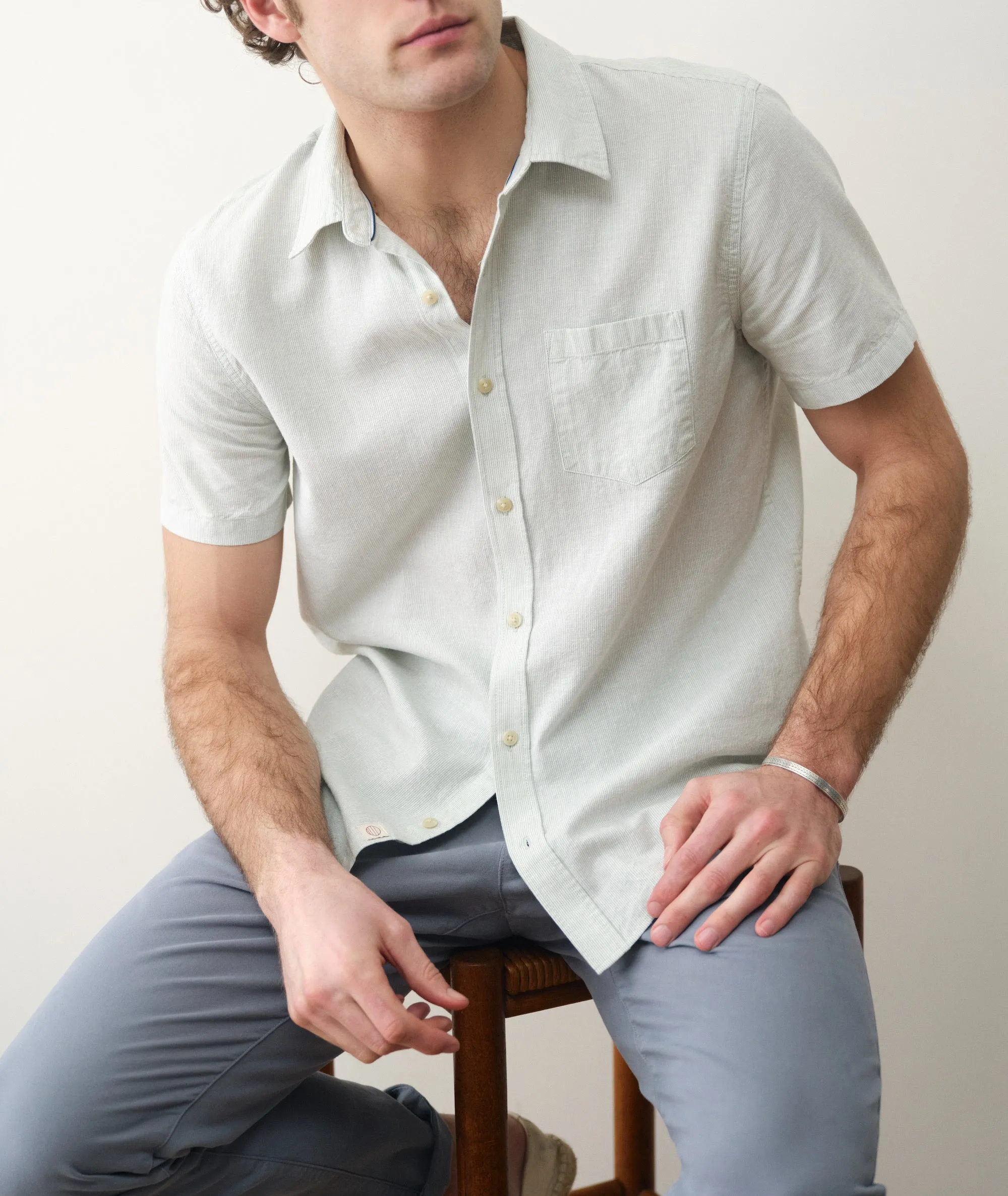 Better-Than-Linen Short Sleeve Shirt sold by Marine Layer product image thumbnail 3