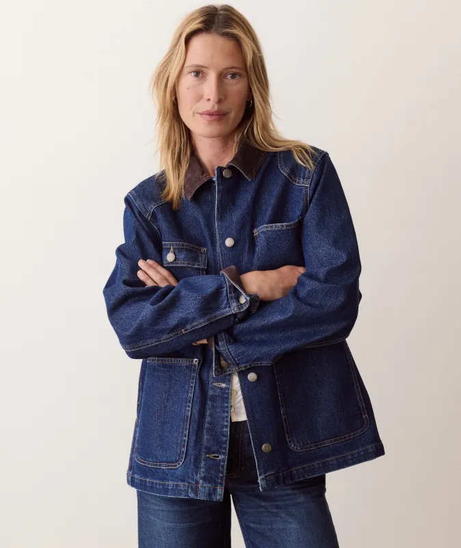 Riley Denim Barn Jacket made by Marine Layer